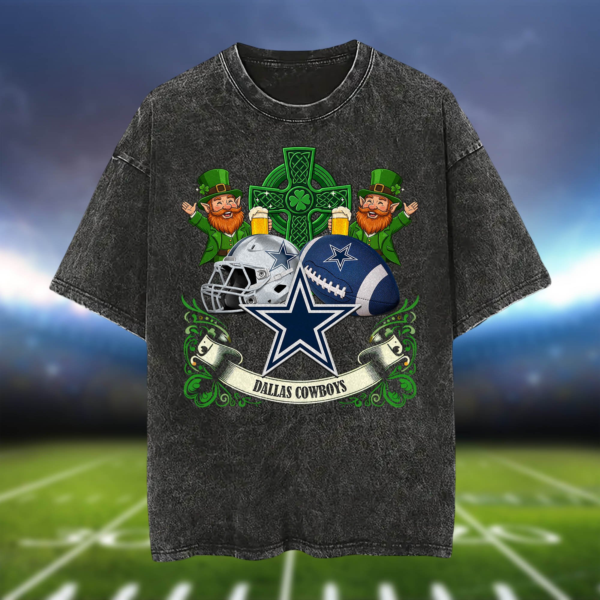 Alternative view of Dallas Cowboys Washed Tee Shirts, Sport Team Shirt For Fan, Sport Gifts ETHY-0220986