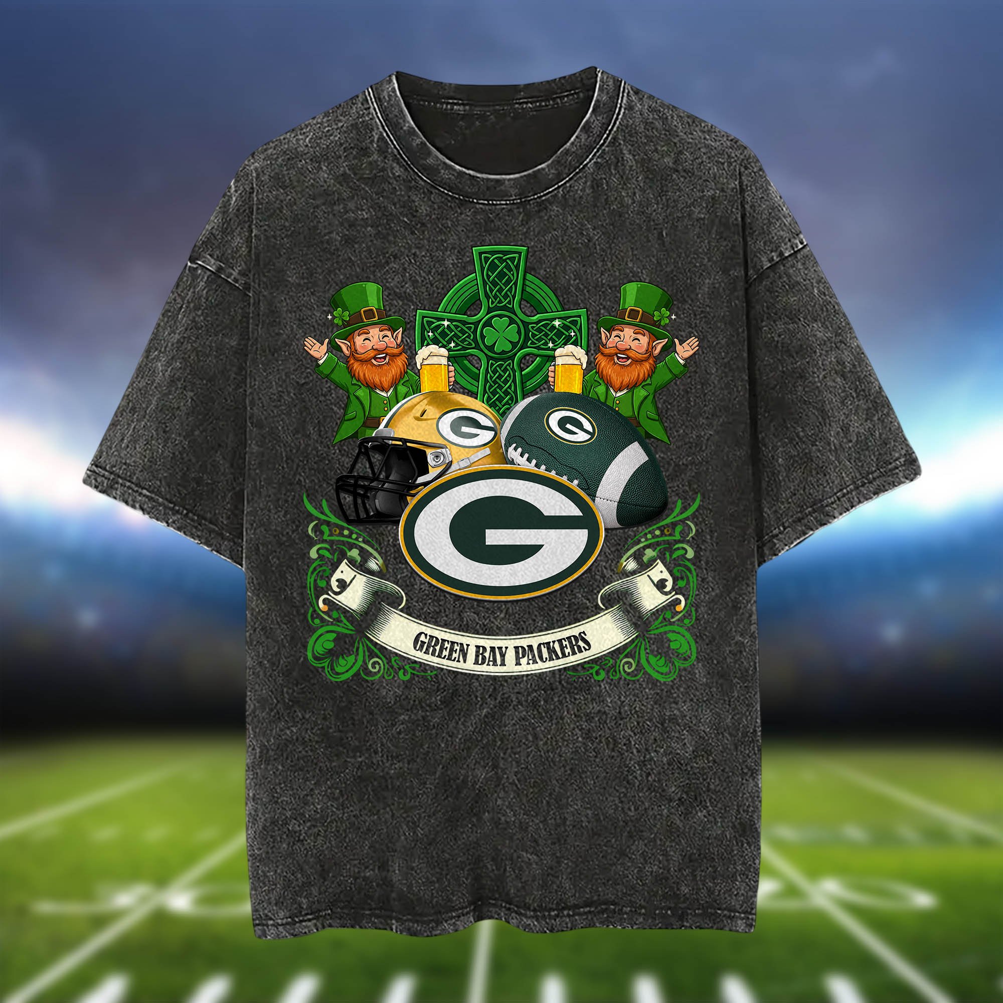 Alternative view of Green Bay Packers Washed Tee Shirts, Sport Team Shirt For Fan, Sport Gifts ETHY-0220986