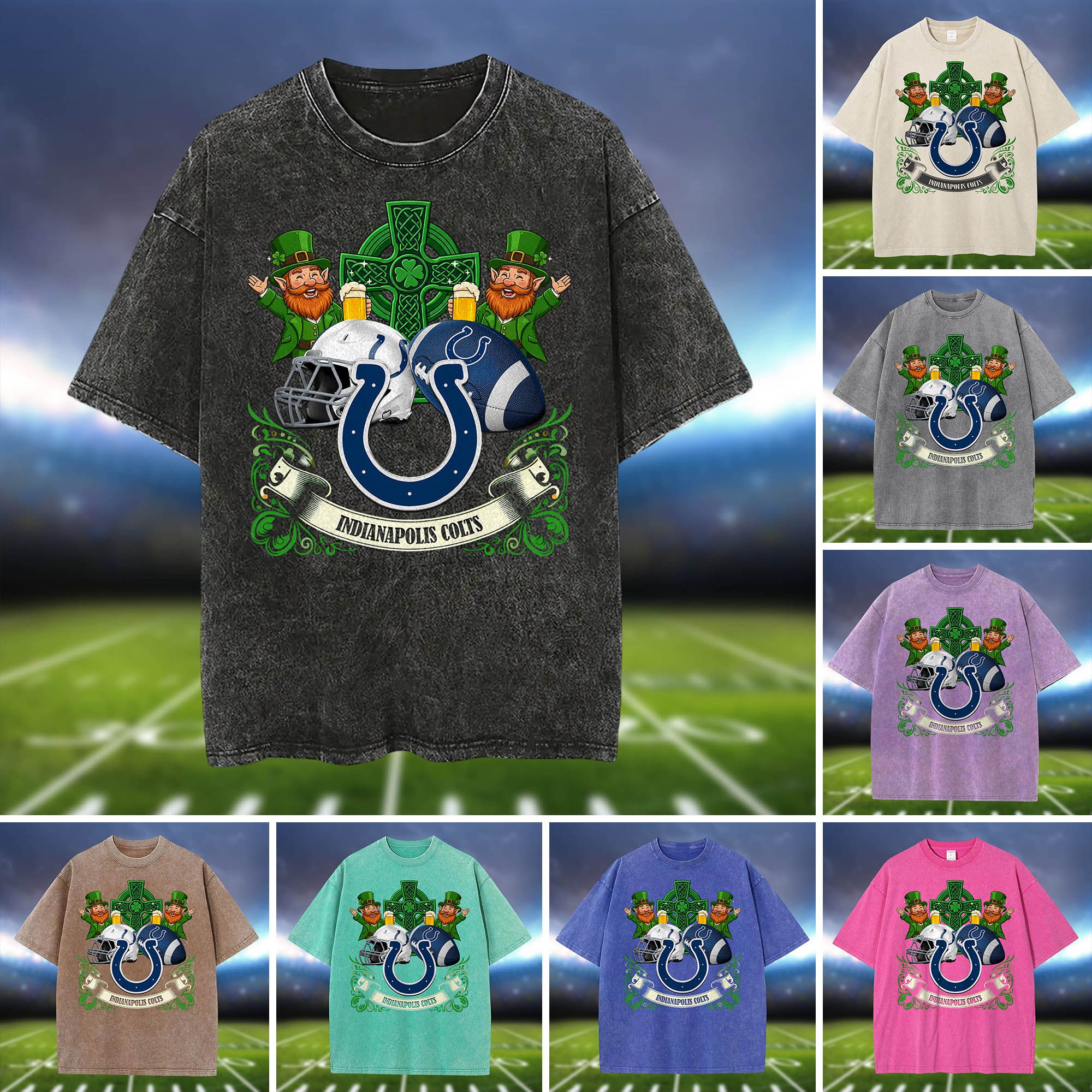 Indianapolis Colts Washed Tee Shirts, Sport Team Shirt For Fan, Sport Gifts ETHY-0220986