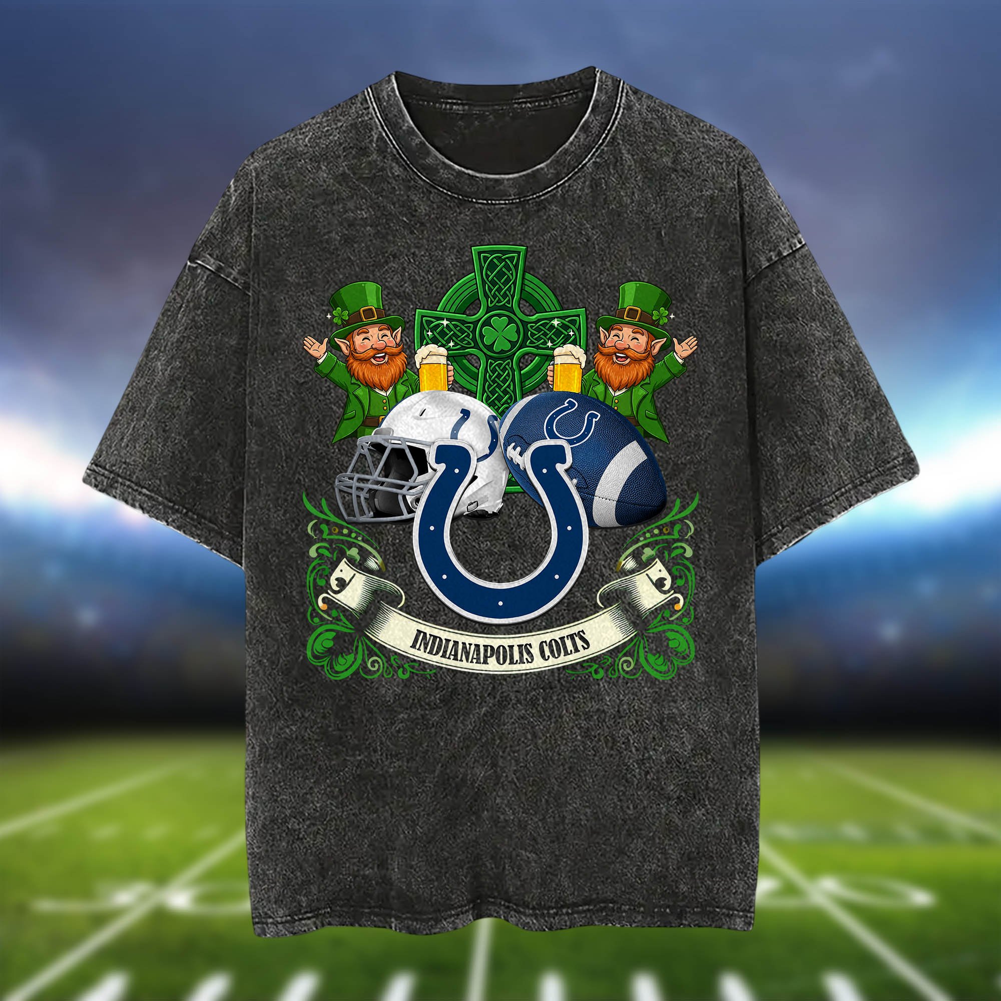 Alternative view of Indianapolis Colts Washed Tee Shirts, Sport Team Shirt For Fan, Sport Gifts ETHY-0220986
