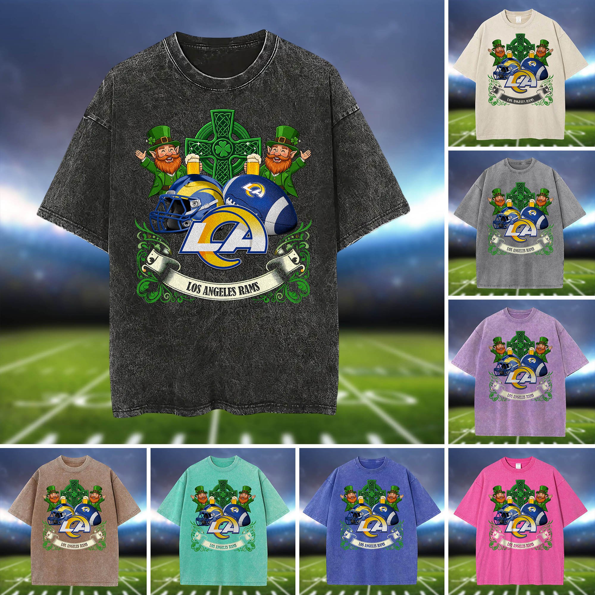 Los Angeles Rams Washed Tee Shirts, Sport Team Shirt For Fan, Sport Gifts ETHY-0220986