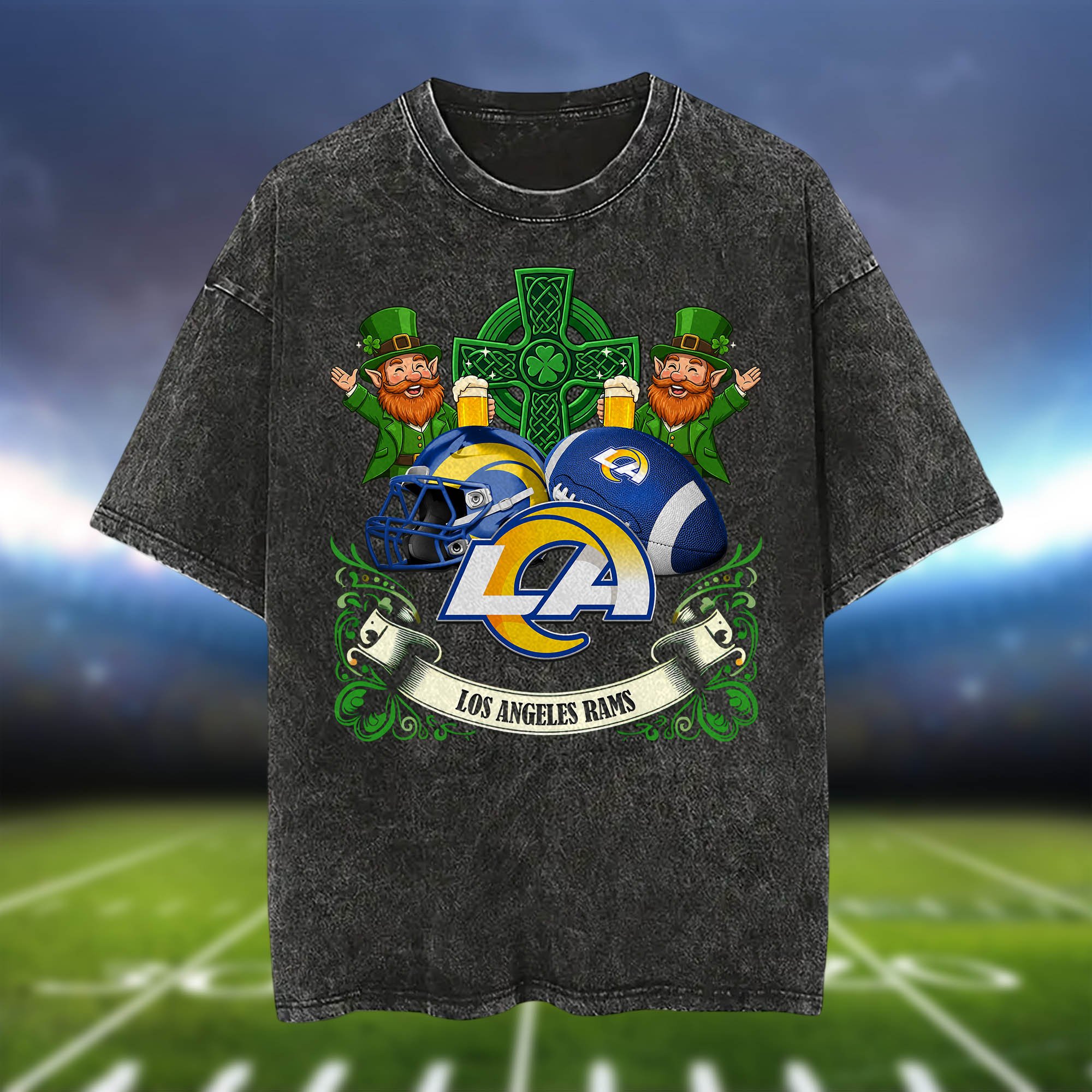 Alternative view of Los Angeles Rams Washed Tee Shirts, Sport Team Shirt For Fan, Sport Gifts ETHY-0220986