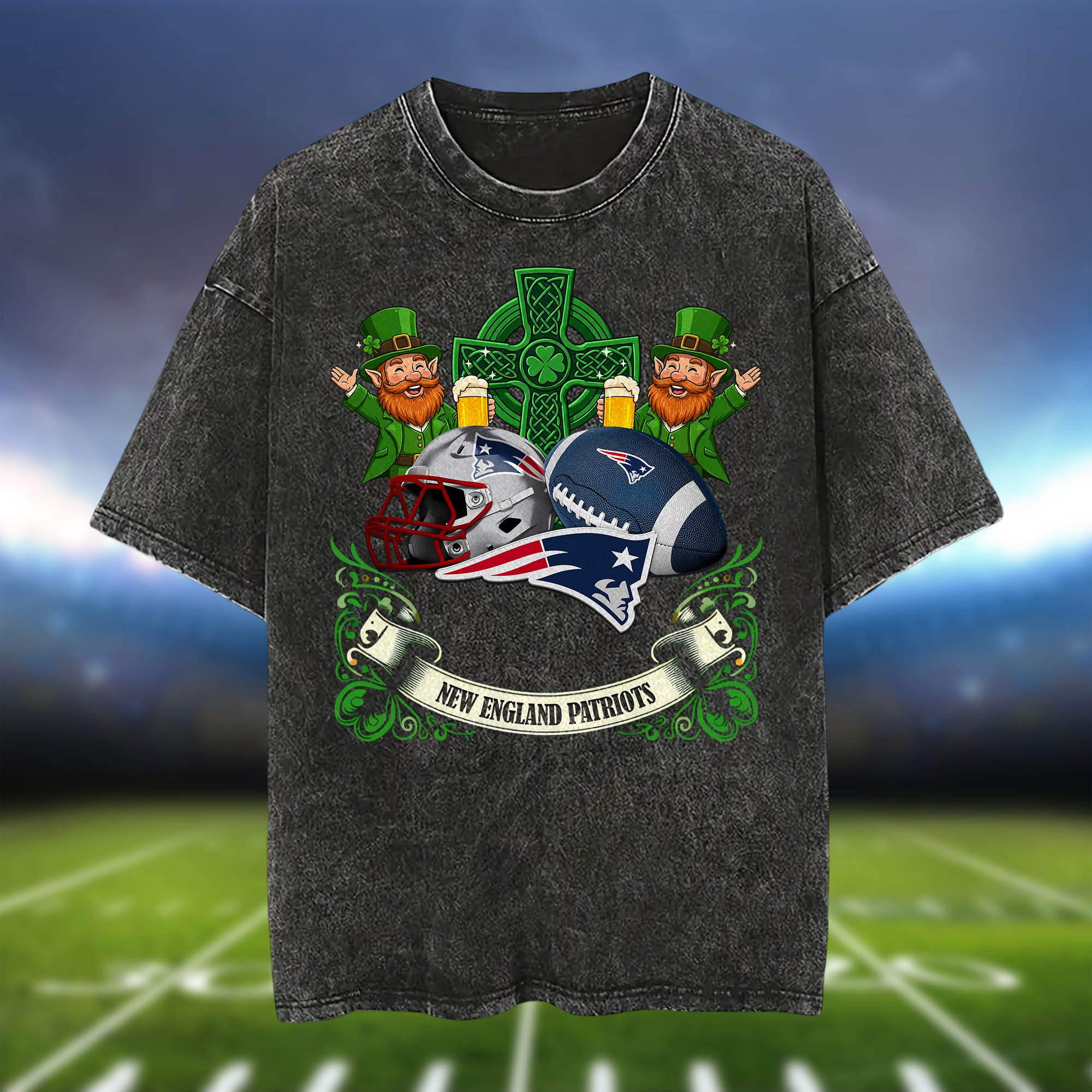 Alternative view of New England Patriots Washed Tee Shirts, Sport Team Shirt For Fan, Sport Gifts ETHY-0220986