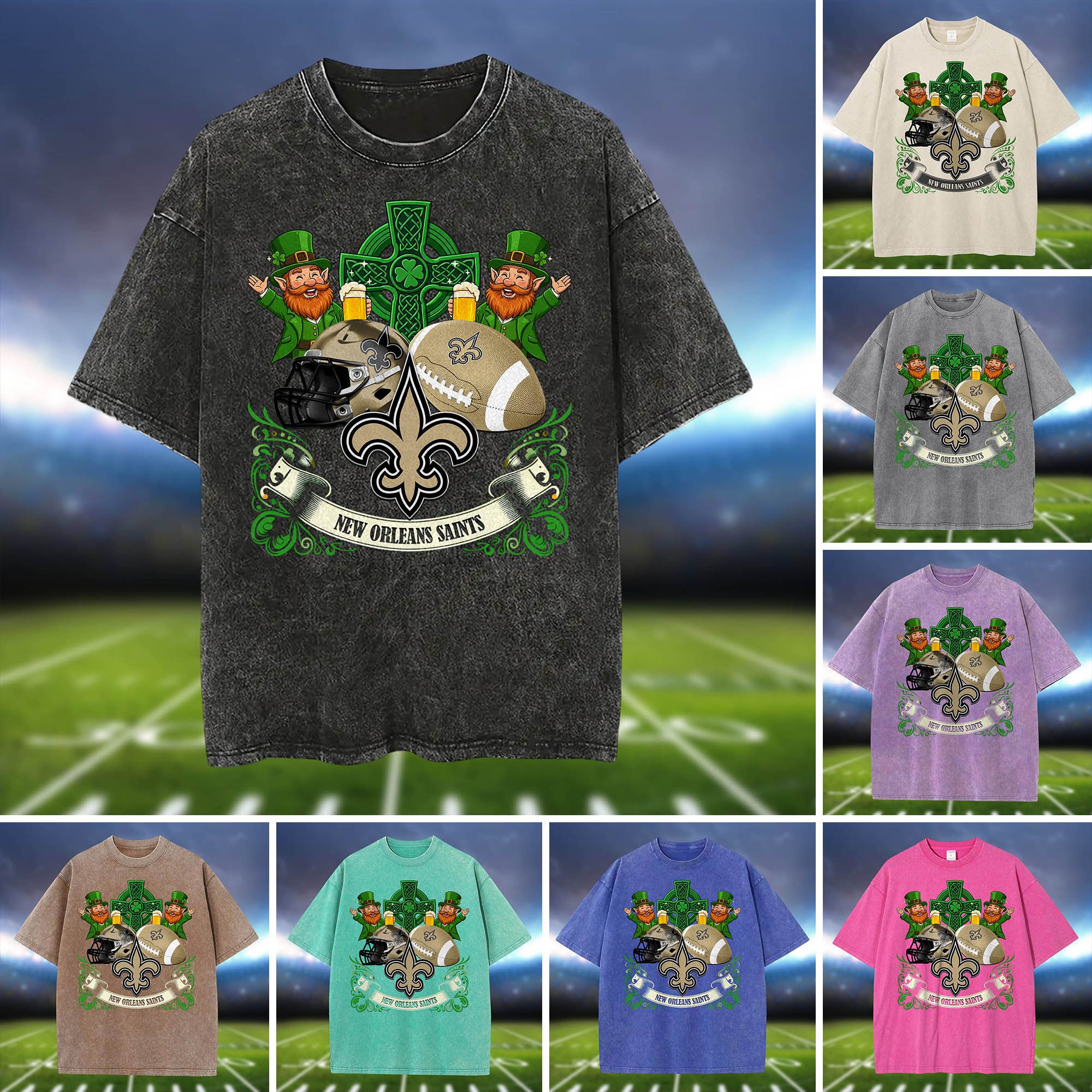 New Orleans Saints Washed Tee Shirts, Sport Team Shirt For Fan, Sport Gifts ETHY-0220986
