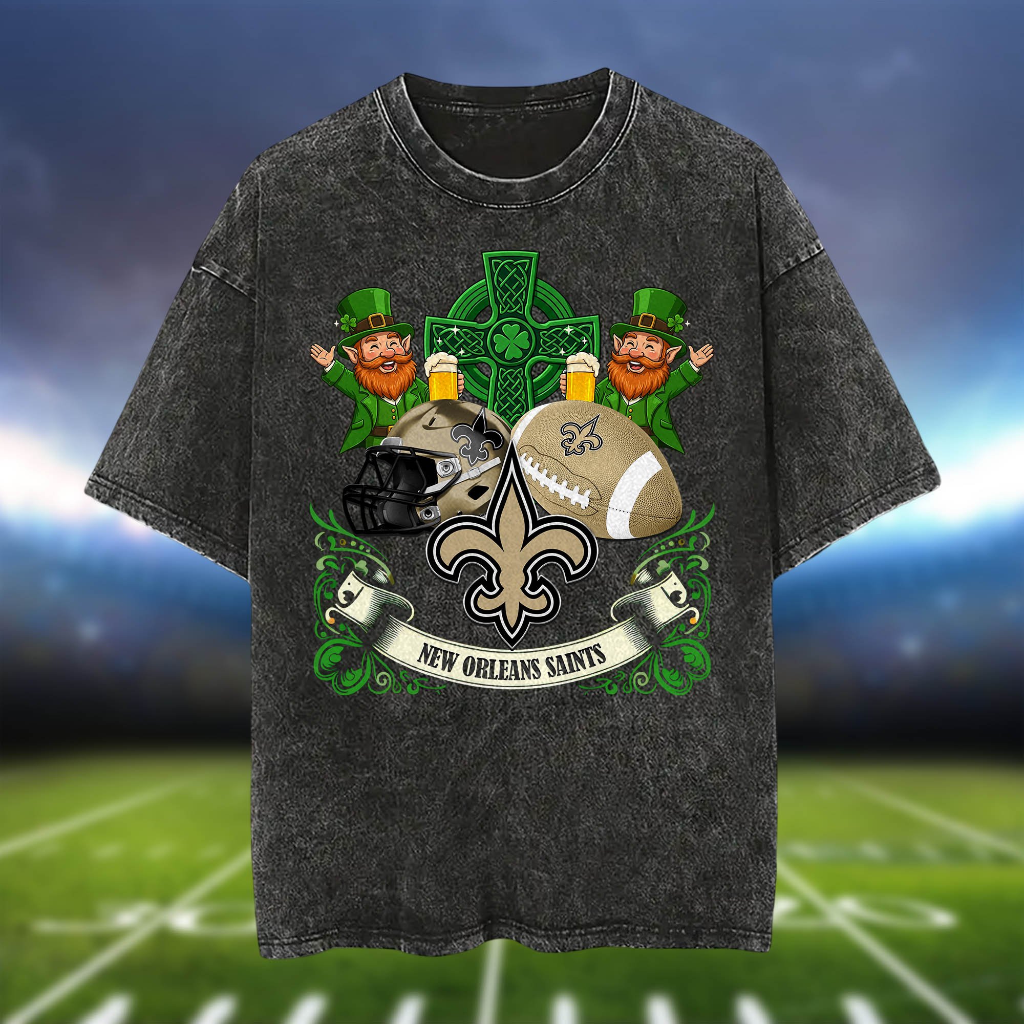 Alternative view of New Orleans Saints Washed Tee Shirts, Sport Team Shirt For Fan, Sport Gifts ETHY-0220986