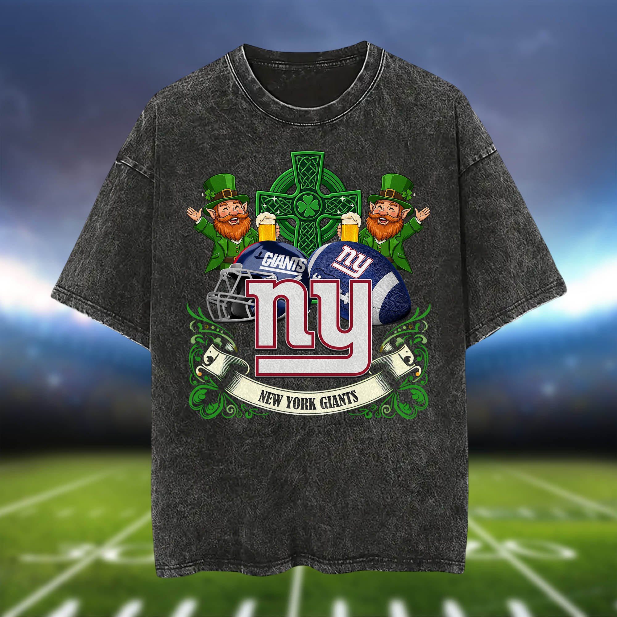 Alternative view of New York Giants Washed Tee Shirts, Sport Team Shirt For Fan, Sport Gifts ETHY-0220986