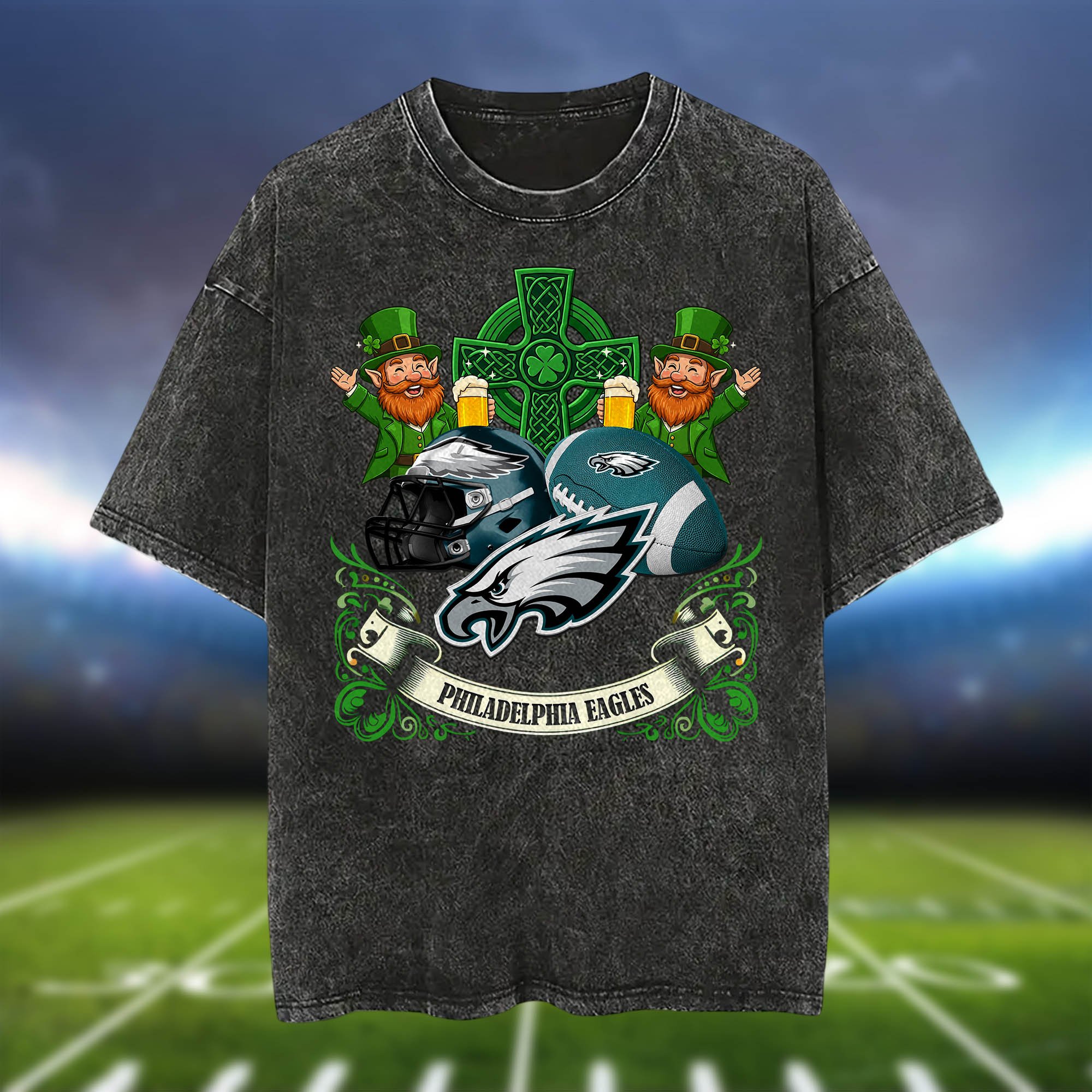 Alternative view of Philadelphia Eagles Washed Tee Shirts, Sport Team Shirt For Fan, Sport Gifts ETHY-0220986