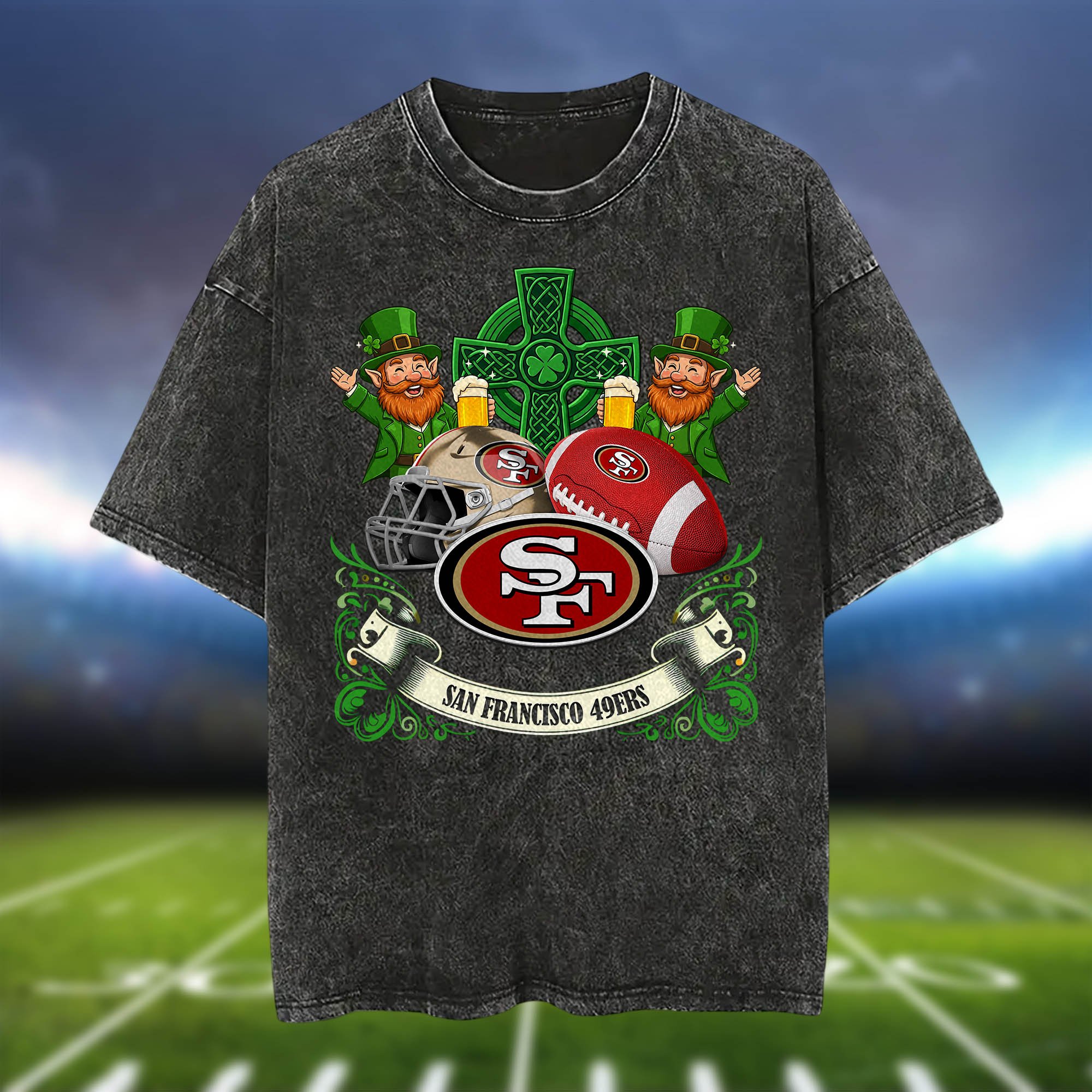 Alternative view of San Francisco 49ers Washed Tee Shirts, Sport Team Shirt For Fan, Sport Gifts ETHY-0220986