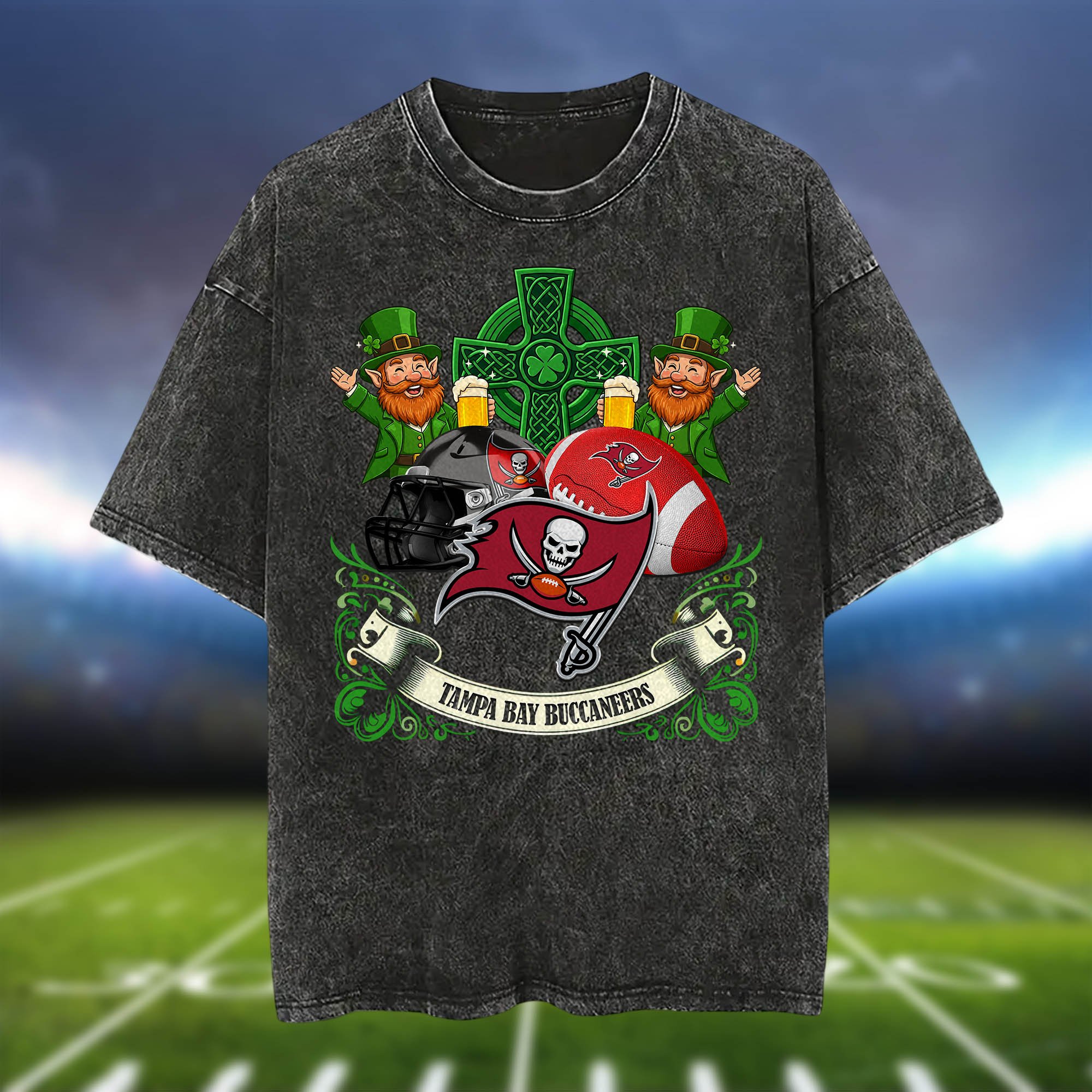 Alternative view of Tampa Bay Buccaneers Washed Tee Shirts, Sport Team Shirt For Fan, Sport Gifts ETHY-0220986