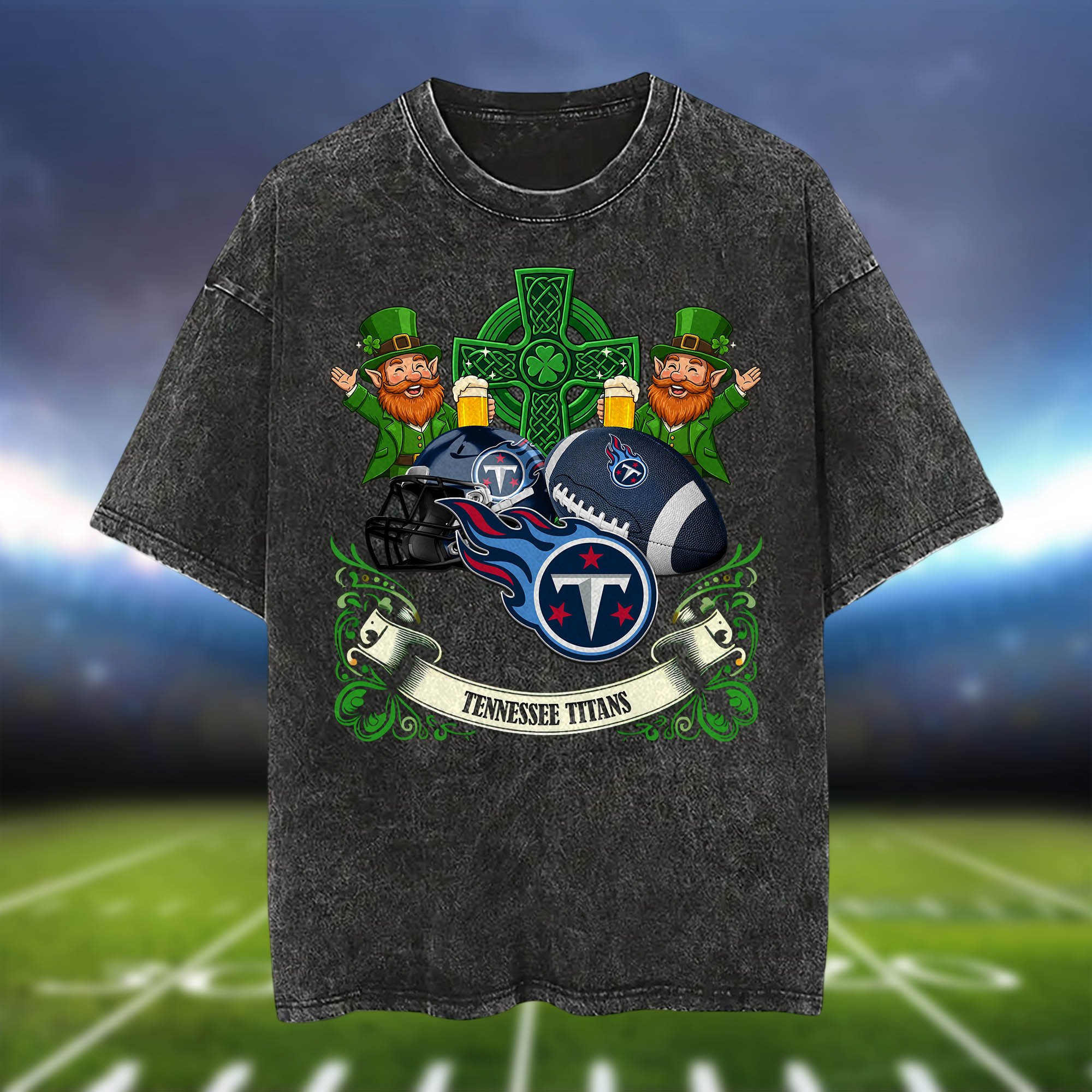 Alternative view of Tennessee Titans Washed Tee Shirts, Sport Team Shirt For Fan, Sport Gifts ETHY-0220986