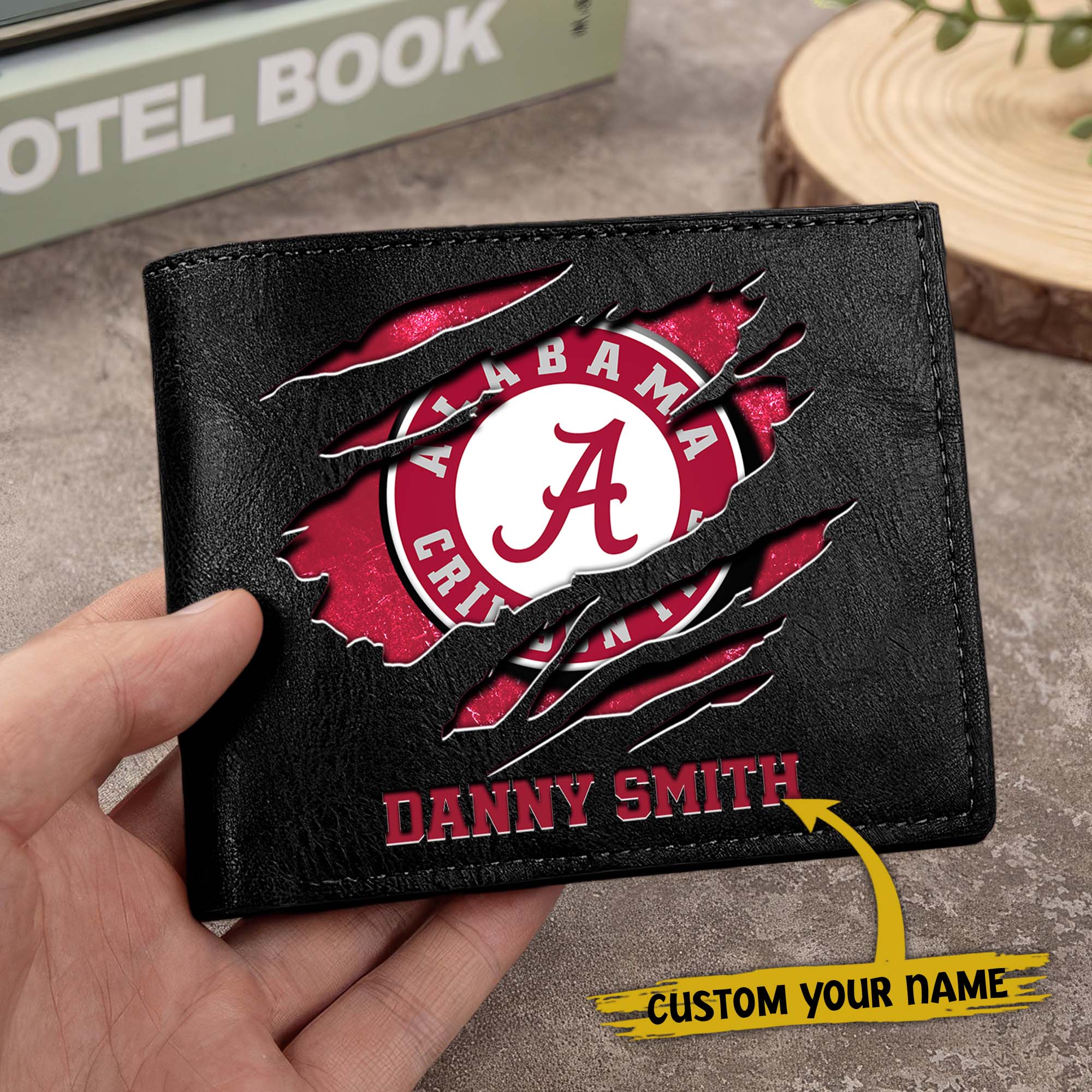 Alternative view of Alabama Crimson Tide Men Wallet Custom Your Name, Football Team Men Wallet For Fans, Gifts For Football Lovers EHIVM-0214878