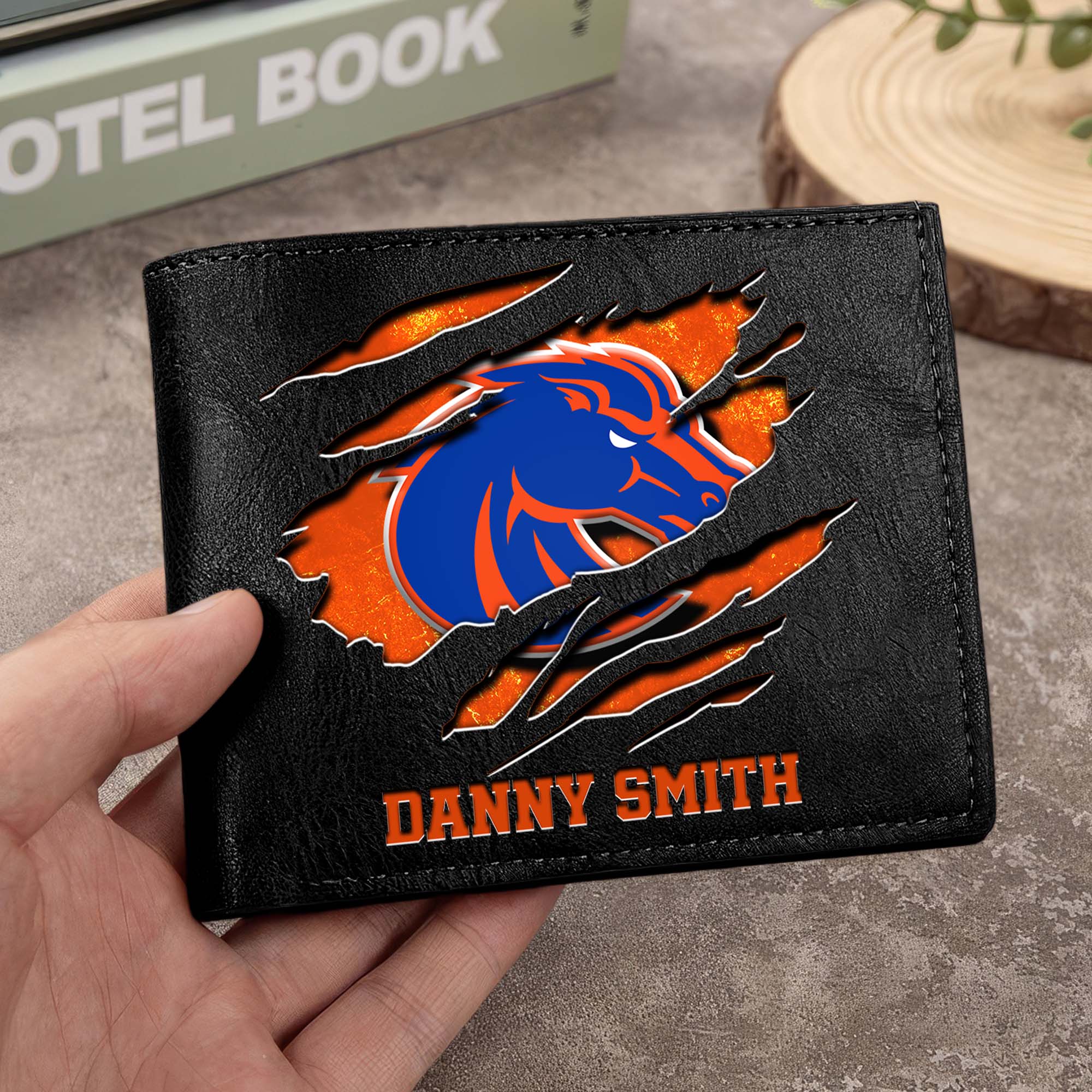 Boise State Broncos Men Wallet Custom Your Name, Football Team Men Wallet For Fans, Gifts For Football Lovers EHIVM-0214878