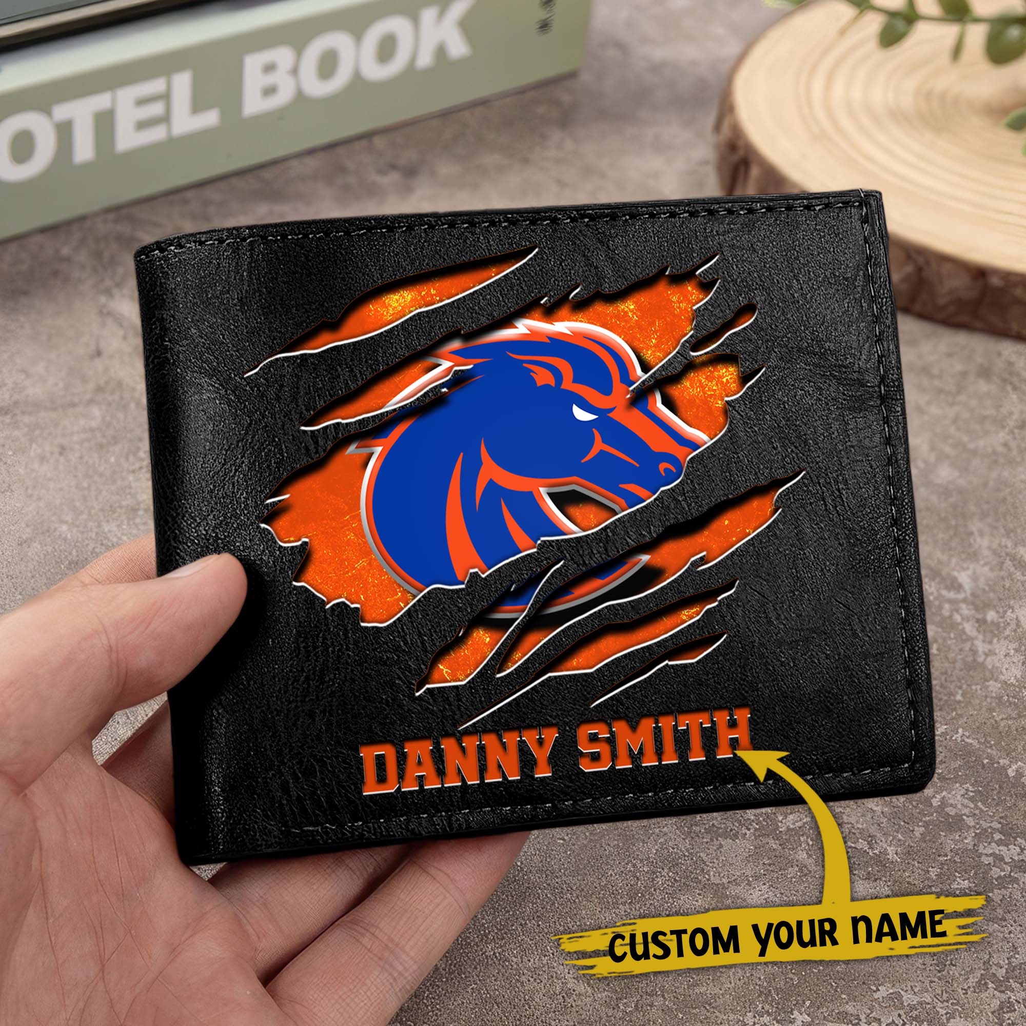 Alternative view of Boise State Broncos Men Wallet Custom Your Name, Football Team Men Wallet For Fans, Gifts For Football Lovers EHIVM-0214878