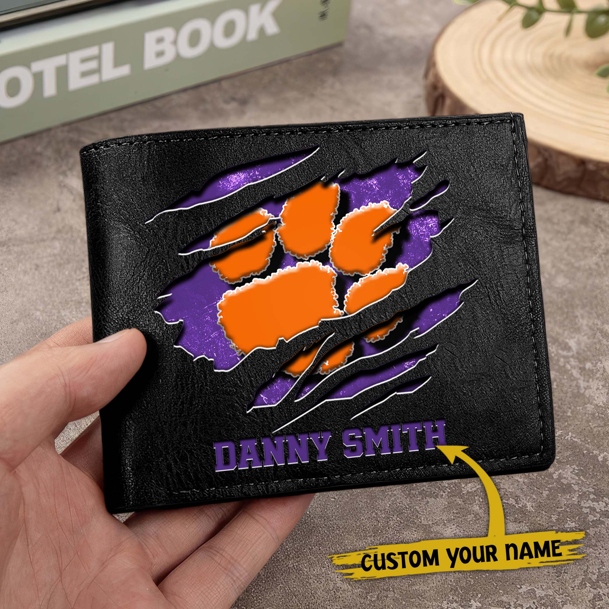 Alternative view of Clemson Tigers Men Wallet Custom Your Name, Football Team Men Wallet For Fans, Gifts For Football Lovers EHIVM-0214878