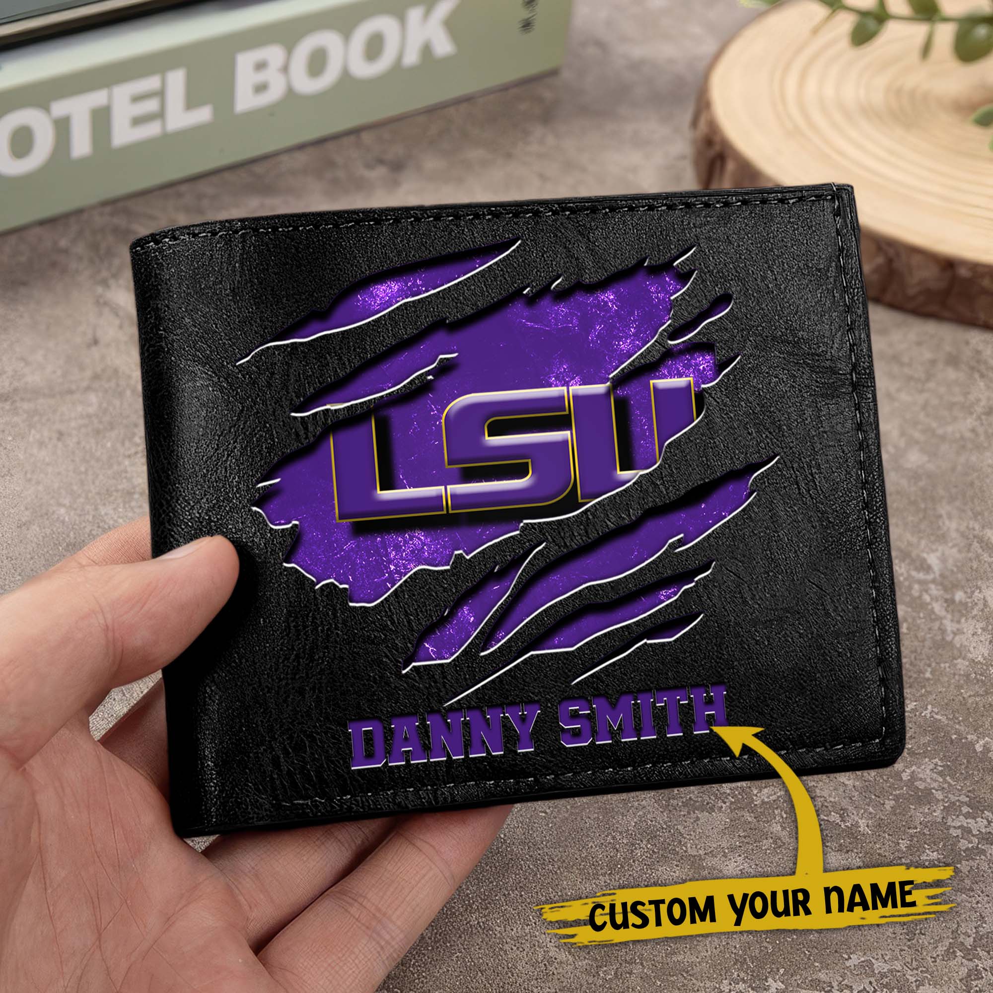Alternative view of LSU TIGERS Men Wallet Custom Your Name, Football Team Men Wallet For Fans, Gifts For Football Lovers EHIVM-0214878
