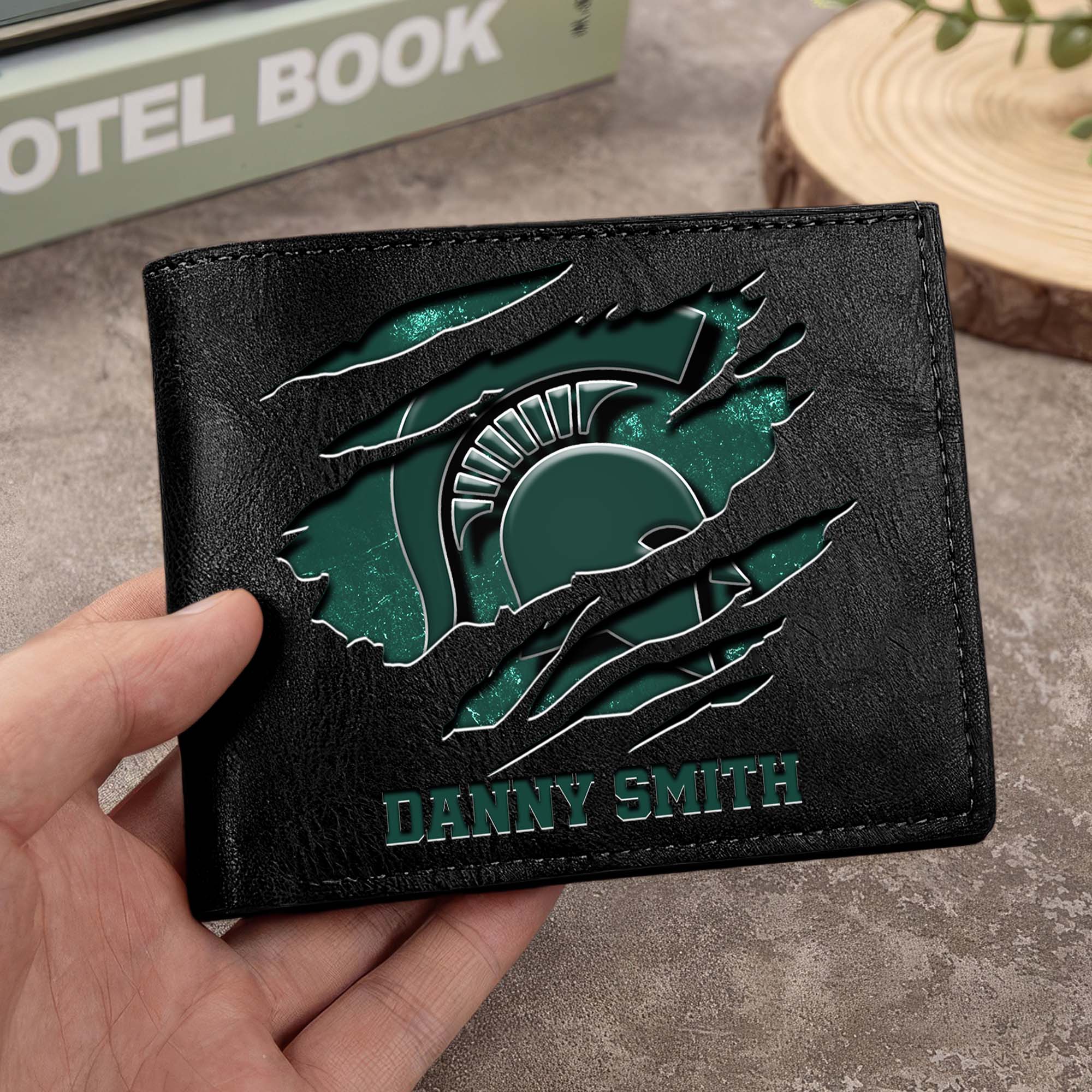 Michigan State Spartans Men Wallet Custom Your Name, Football Team Men Wallet For Fans, Gifts For Football Lovers EHIVM-0214878