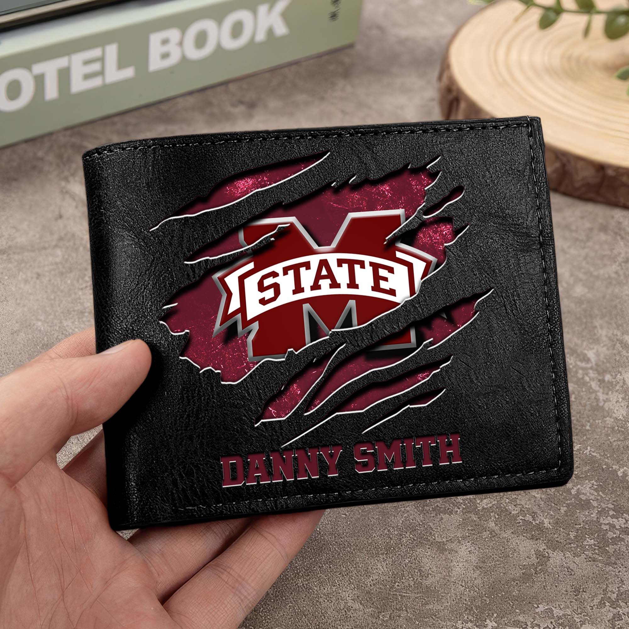 Mississippi State Bulldogs Men Wallet Custom Your Name, Football Team Men Wallet For Fans, Gifts For Football Lovers EHIVM-0214878