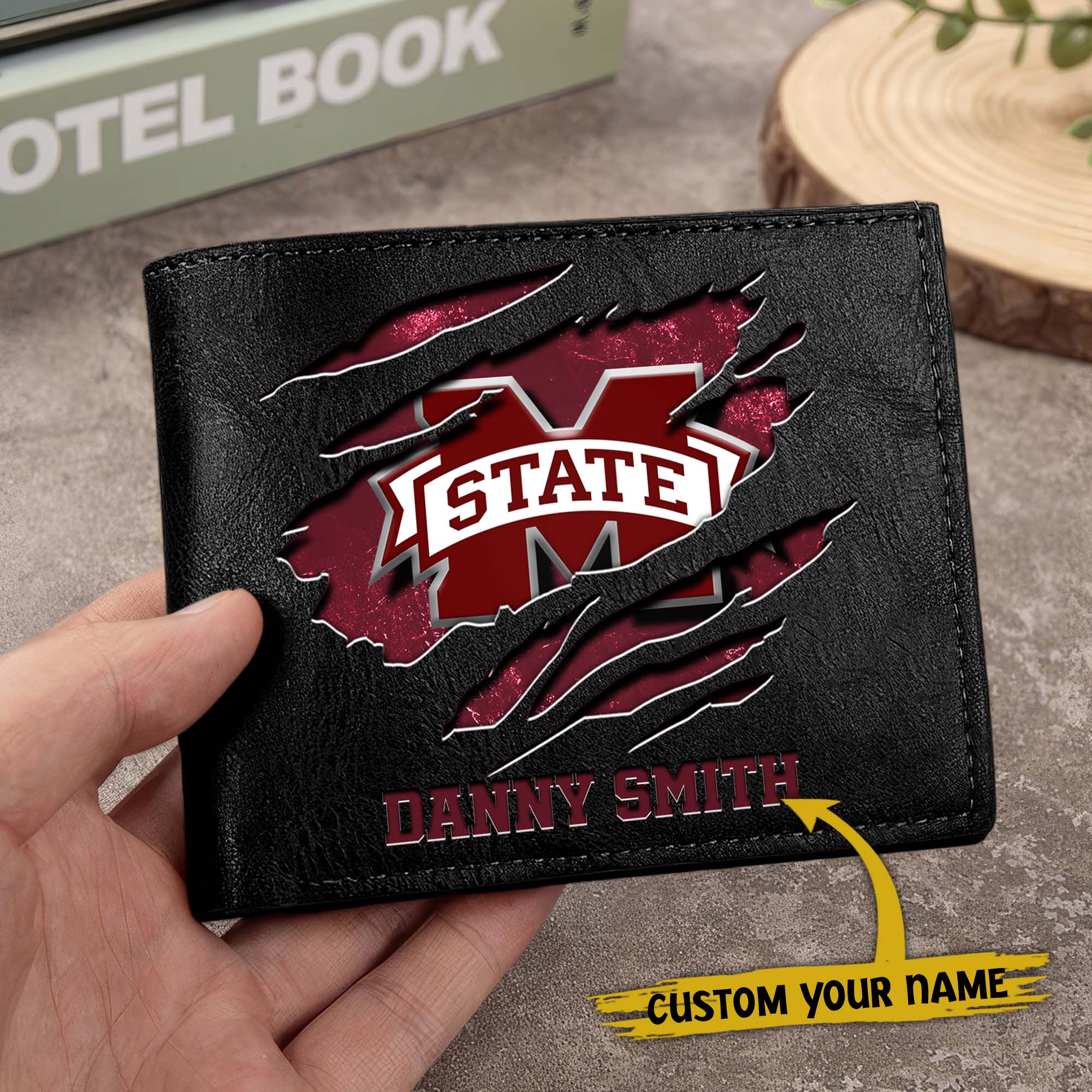 Alternative view of Mississippi State Bulldogs Men Wallet Custom Your Name, Football Team Men Wallet For Fans, Gifts For Football Lovers EHIVM-0214878
