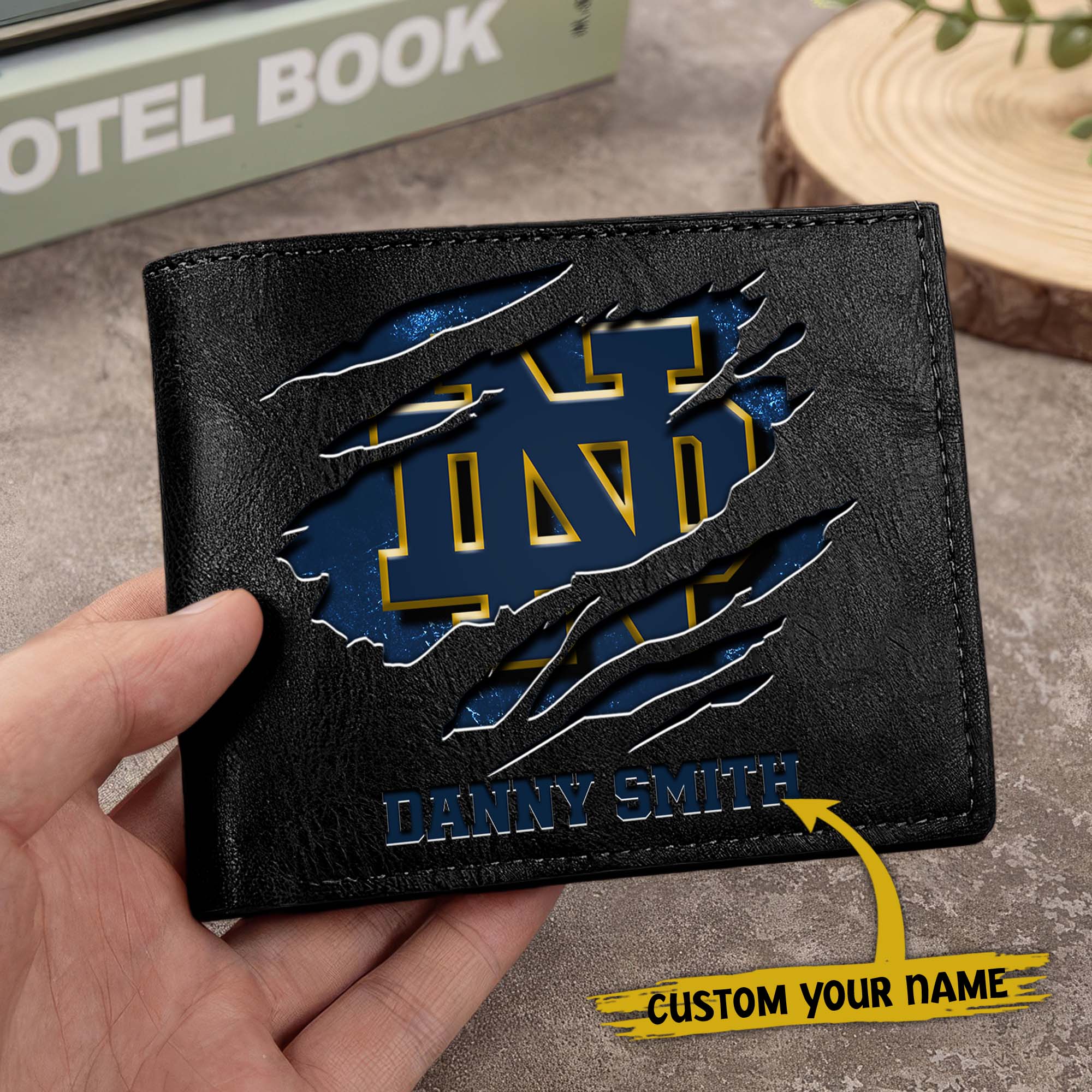 Alternative view of Notre Dame Fighting Irish Men Wallet Custom Your Name, Football Team Men Wallet For Fans, Gifts For Football Lovers EHIVM-0214878