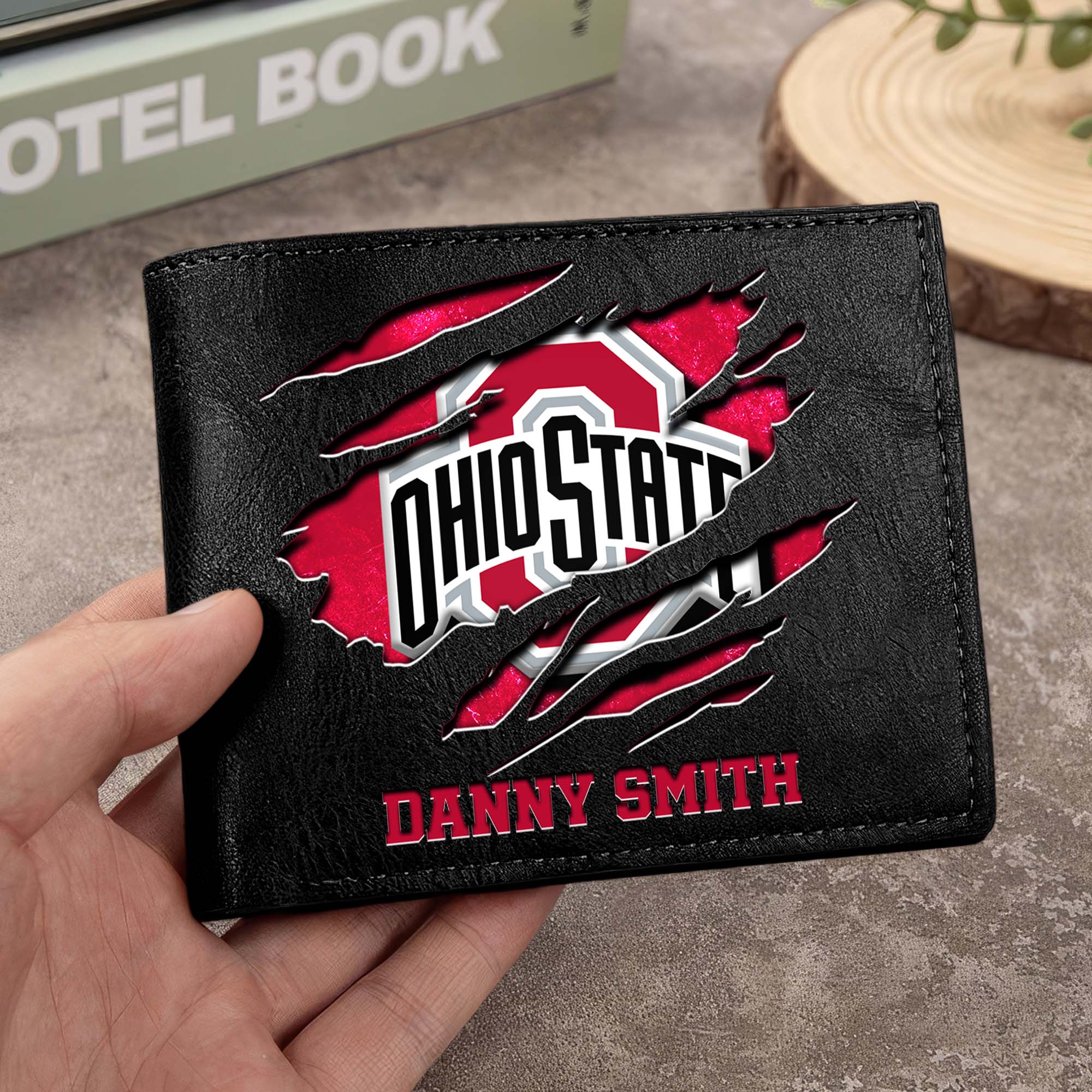 Ohio State Buckeyes Men Wallet Custom Your Name, Football Team Men Wallet For Fans, Gifts For Football Lovers EHIVM-0214878