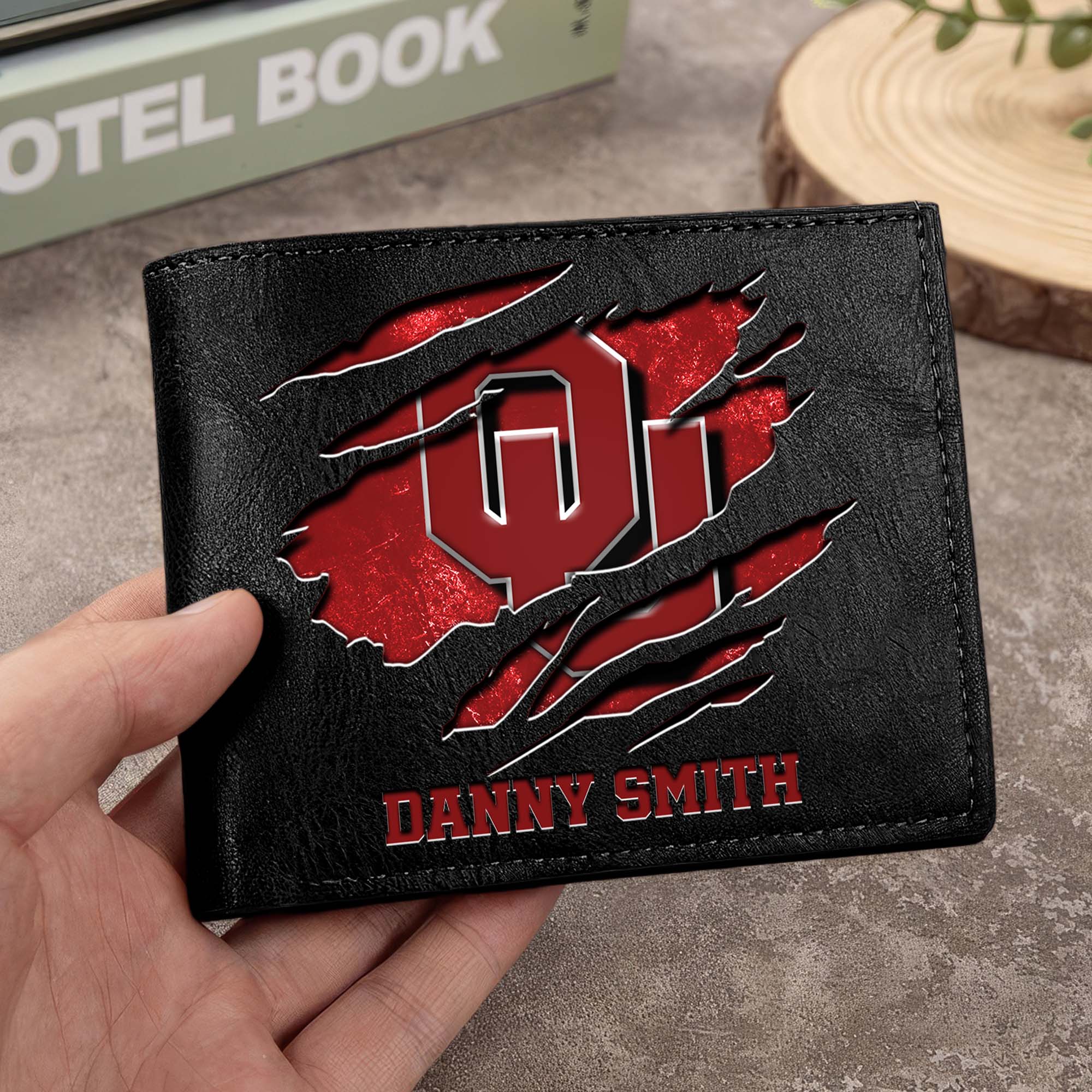 Oklahoma Sooners Men Wallet Custom Your Name, Football Team Men Wallet For Fans, Gifts For Football Lovers EHIVM-0214878