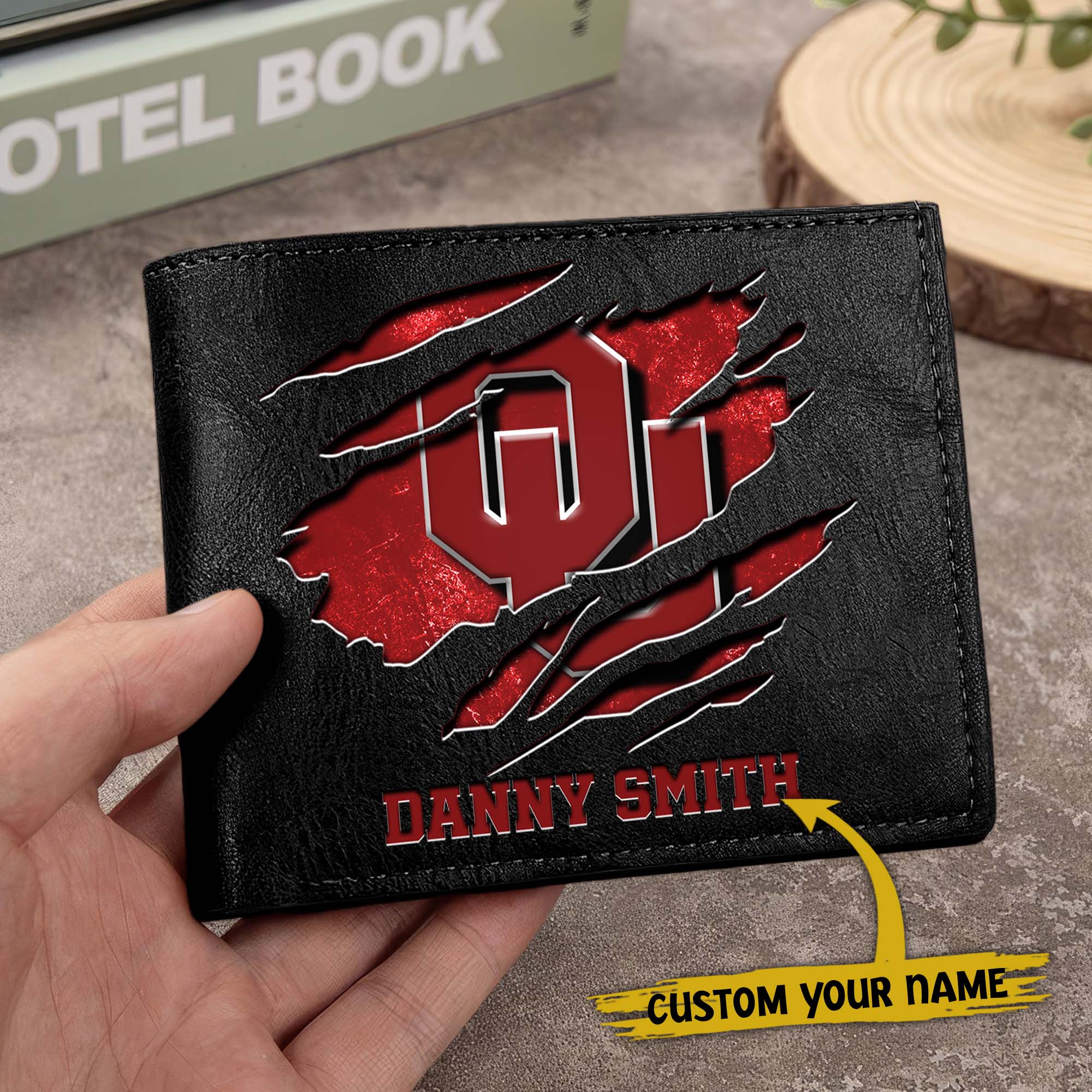 Alternative view of Oklahoma Sooners Men Wallet Custom Your Name, Football Team Men Wallet For Fans, Gifts For Football Lovers EHIVM-0214878