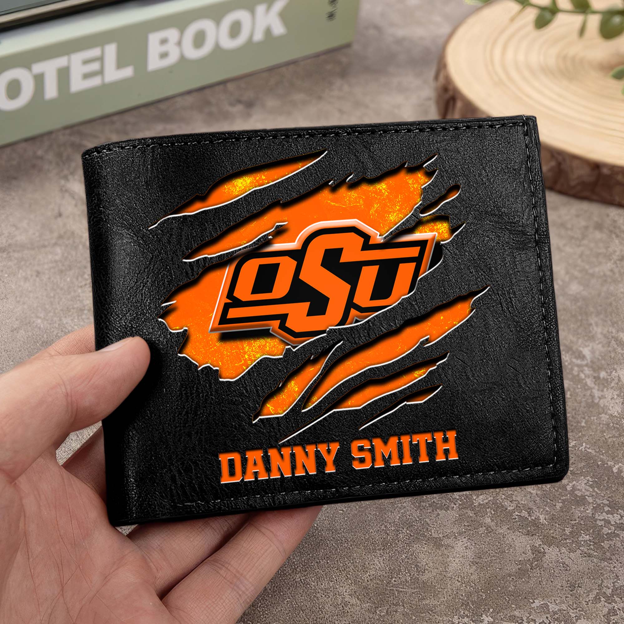 Oklahoma State Cowboys Men Wallet Custom Your Name, Football Team Men Wallet For Fans, Gifts For Football Lovers EHIVM-0214878