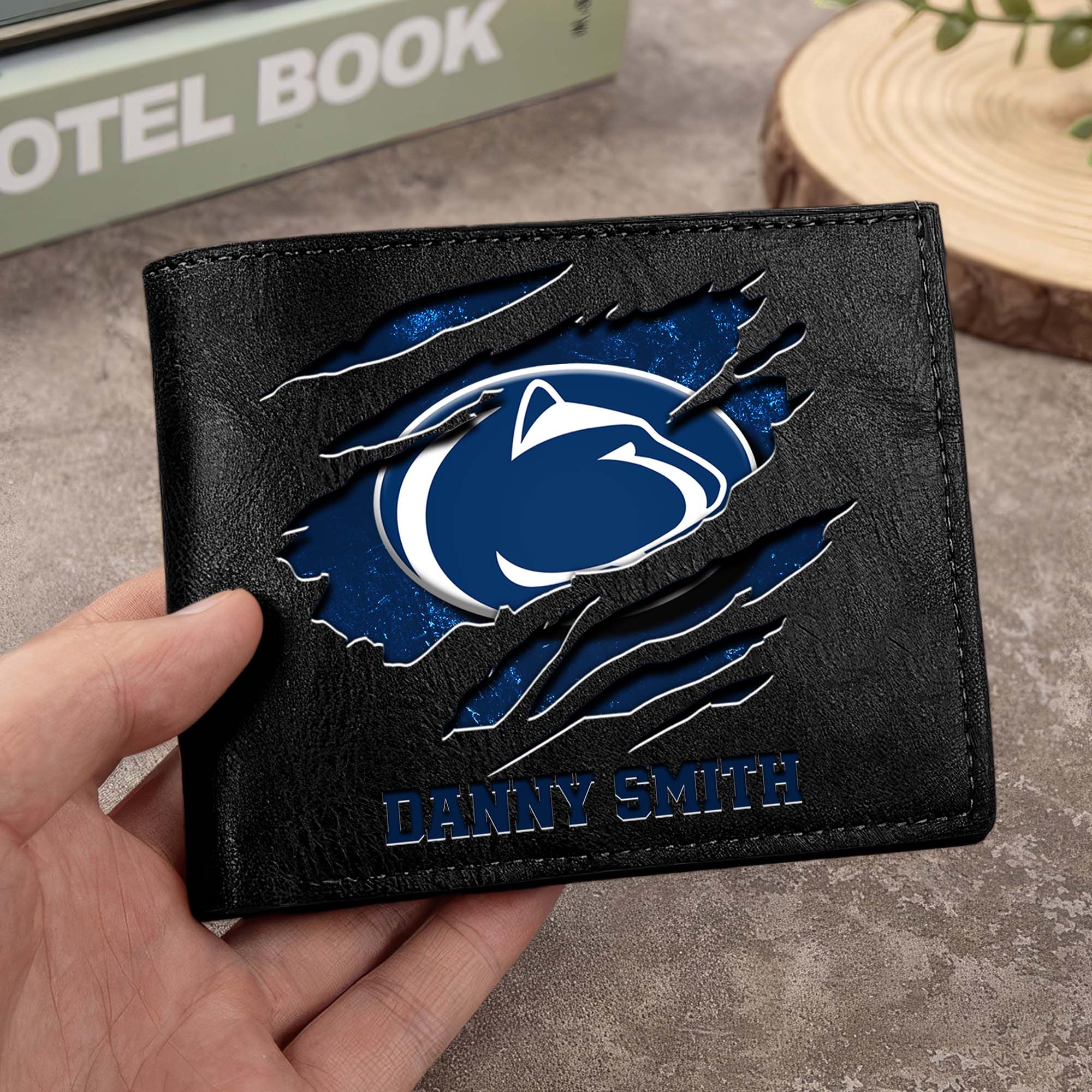 Penn State Nittany Lions Men Wallet Custom Your Name, Football Team Men Wallet For Fans, Gifts For Football Lovers EHIVM-0214878