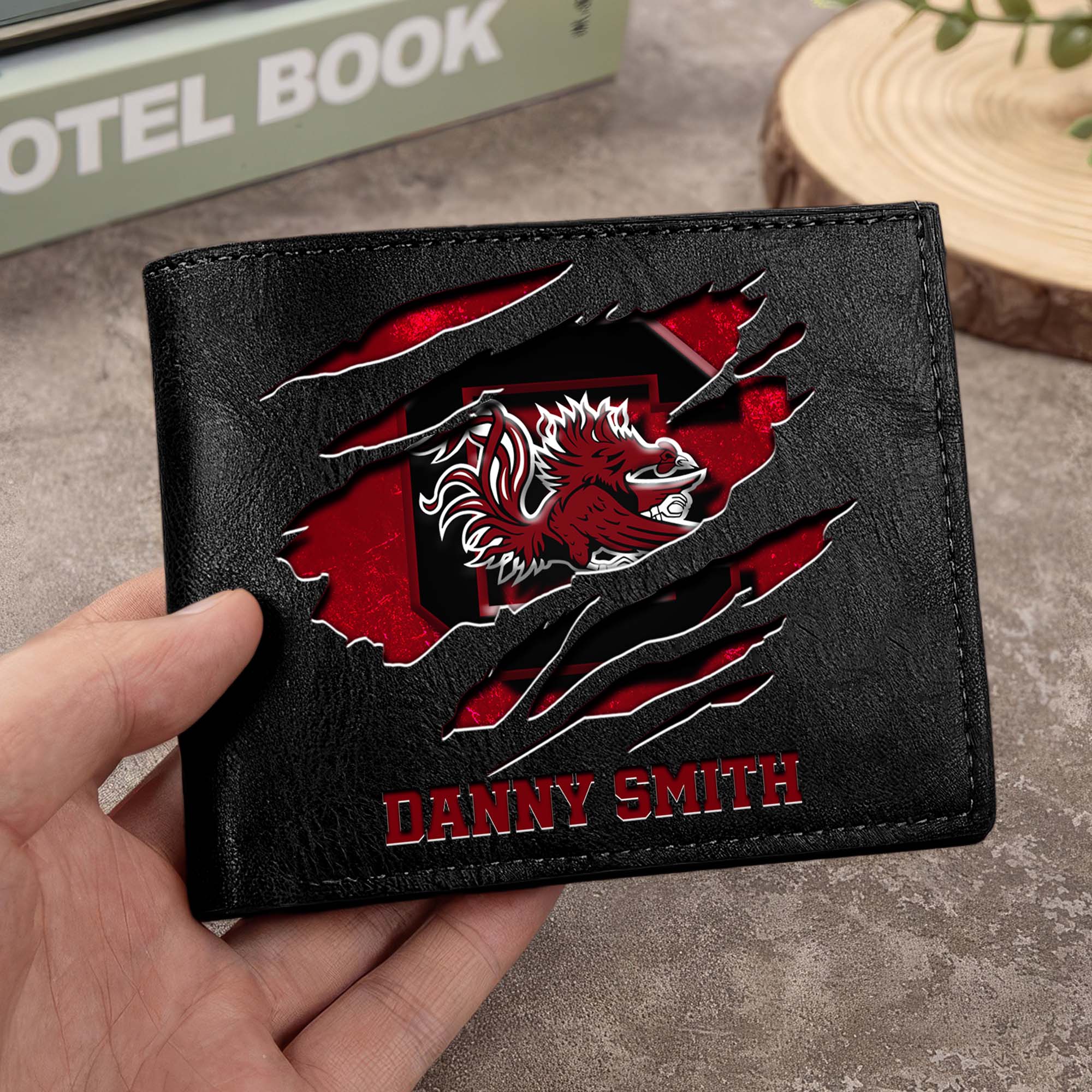 South Carolina Gamecocks Men Wallet Custom Your Name, Football Team Men Wallet For Fans, Gifts For Football Lovers EHIVM-0214878