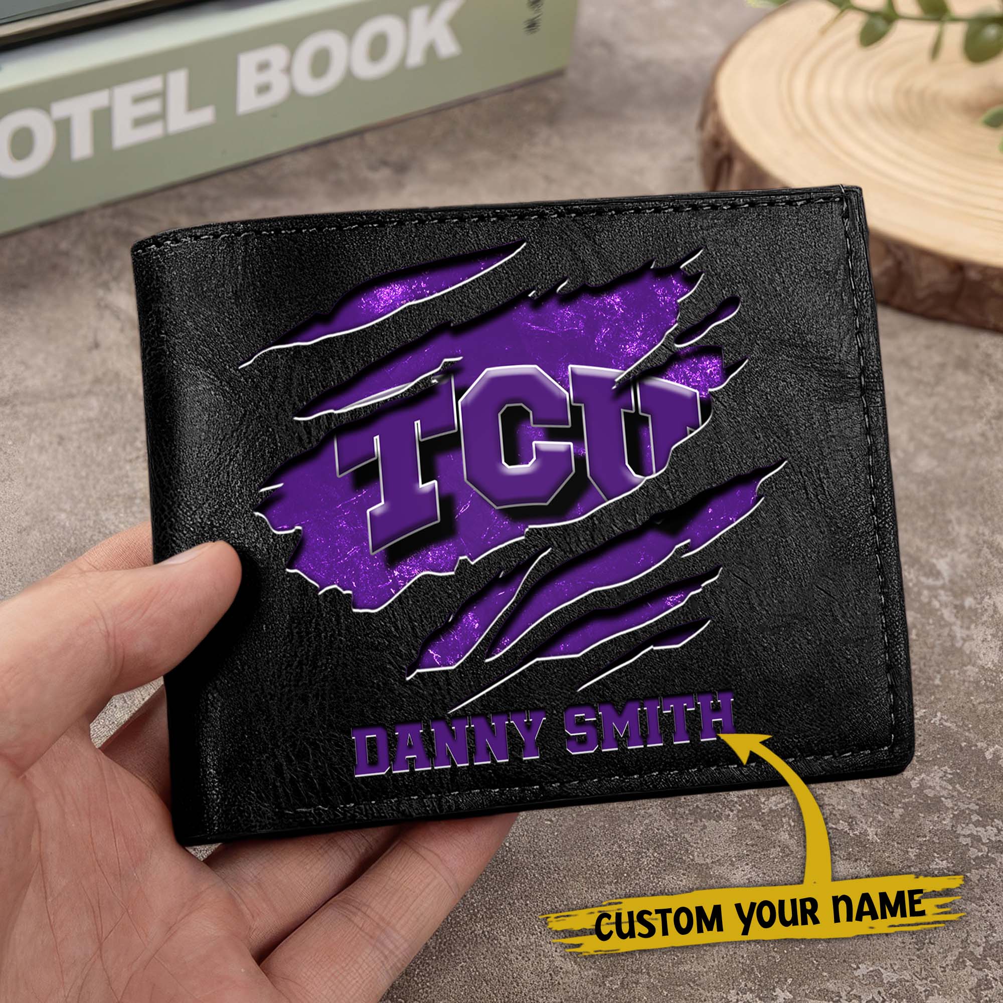 Alternative view of TCU Horned Frogs Men Wallet Custom Your Name, Football Team Men Wallet For Fans, Gifts For Football Lovers EHIVM-0214878