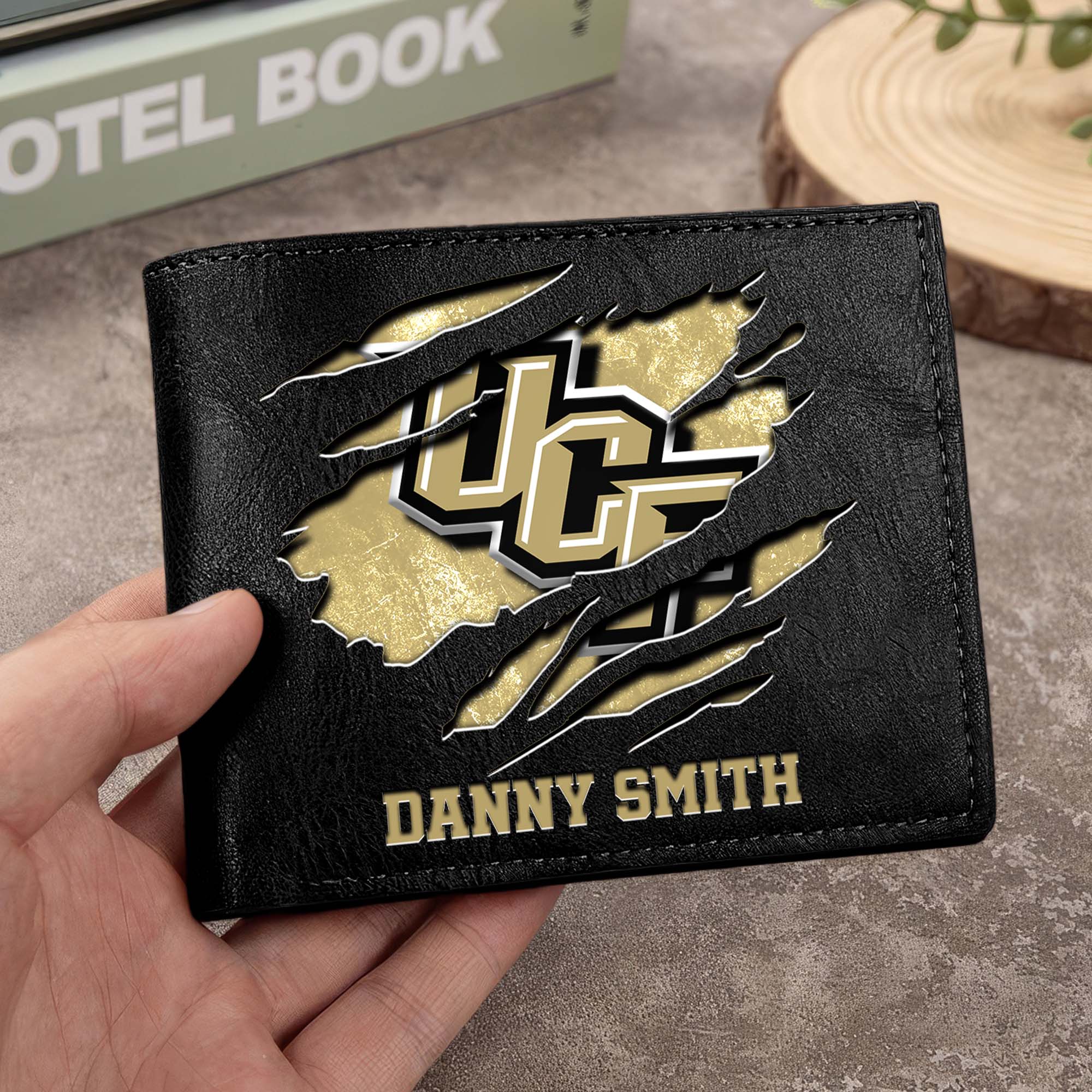 UCF Knights Men Wallet Custom Your Name, Football Team Men Wallet For Fans, Gifts For Football Lovers EHIVM-0214878