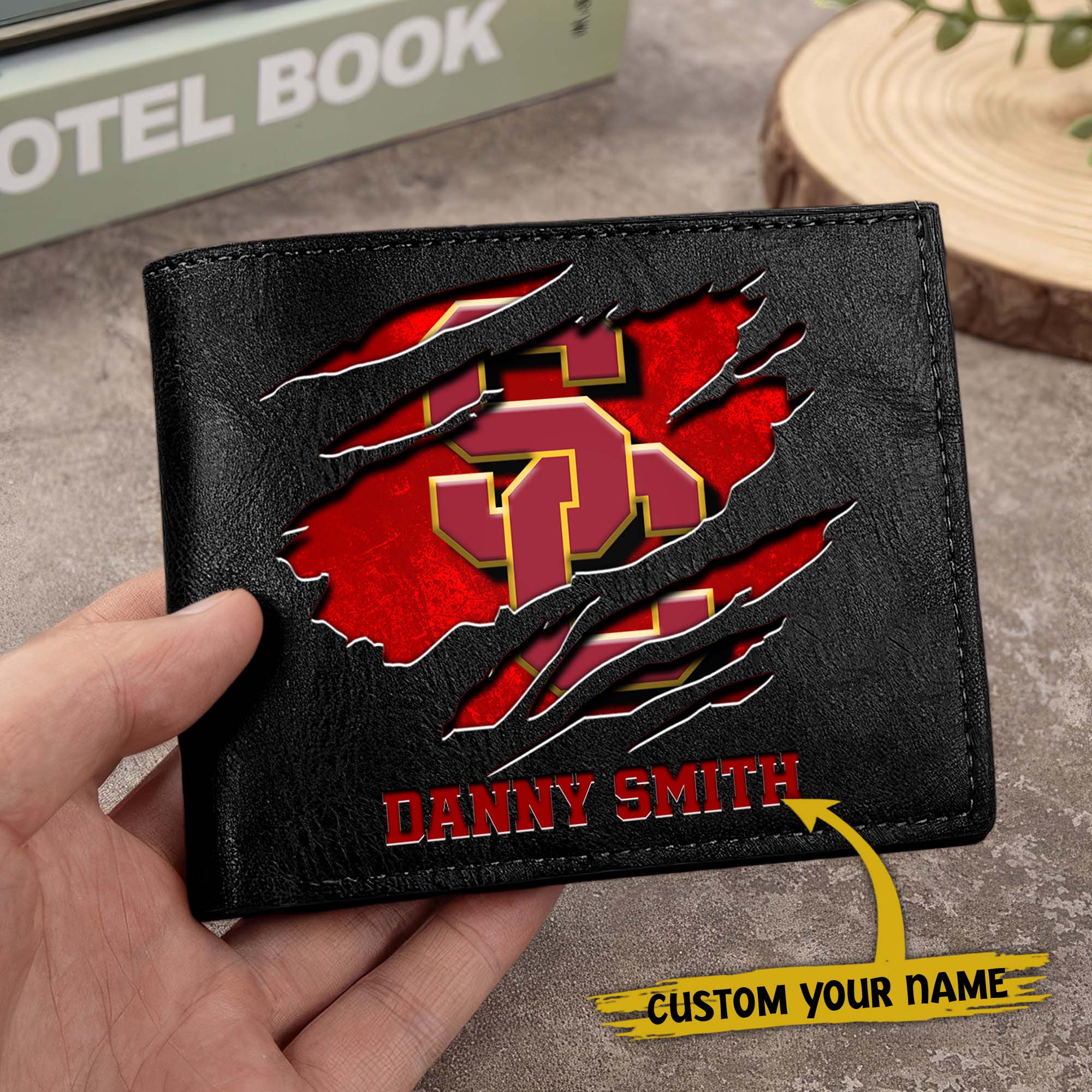 Alternative view of USC Trojans Men Wallet Custom Your Name, Football Team Men Wallet For Fans, Gifts For Football Lovers EHIVM-0214878