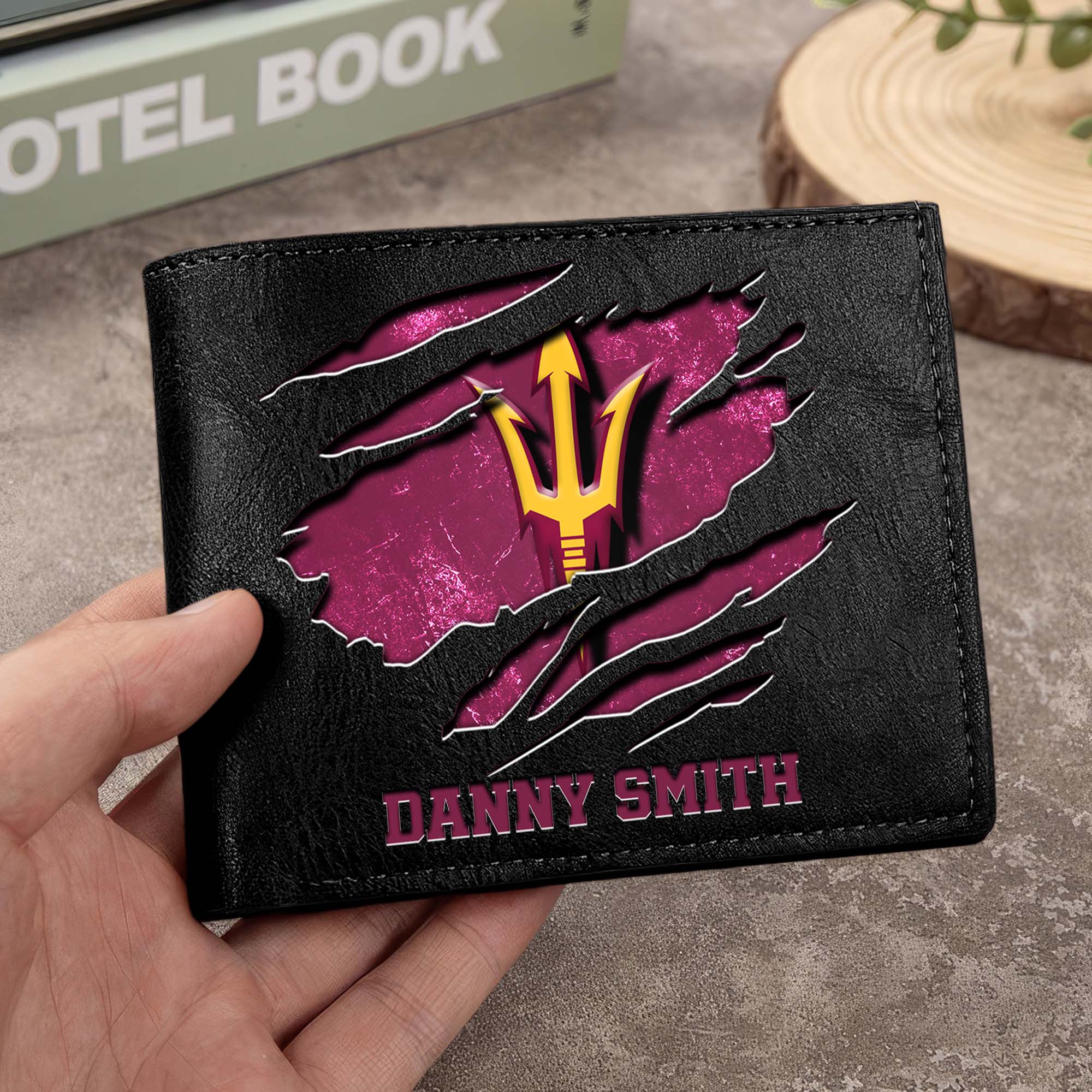 Arizona State Sun Devils Men Wallet Custom Your Name, Football Team Men Wallet For Fans, Gifts For Football Lovers EHIVM-0214878