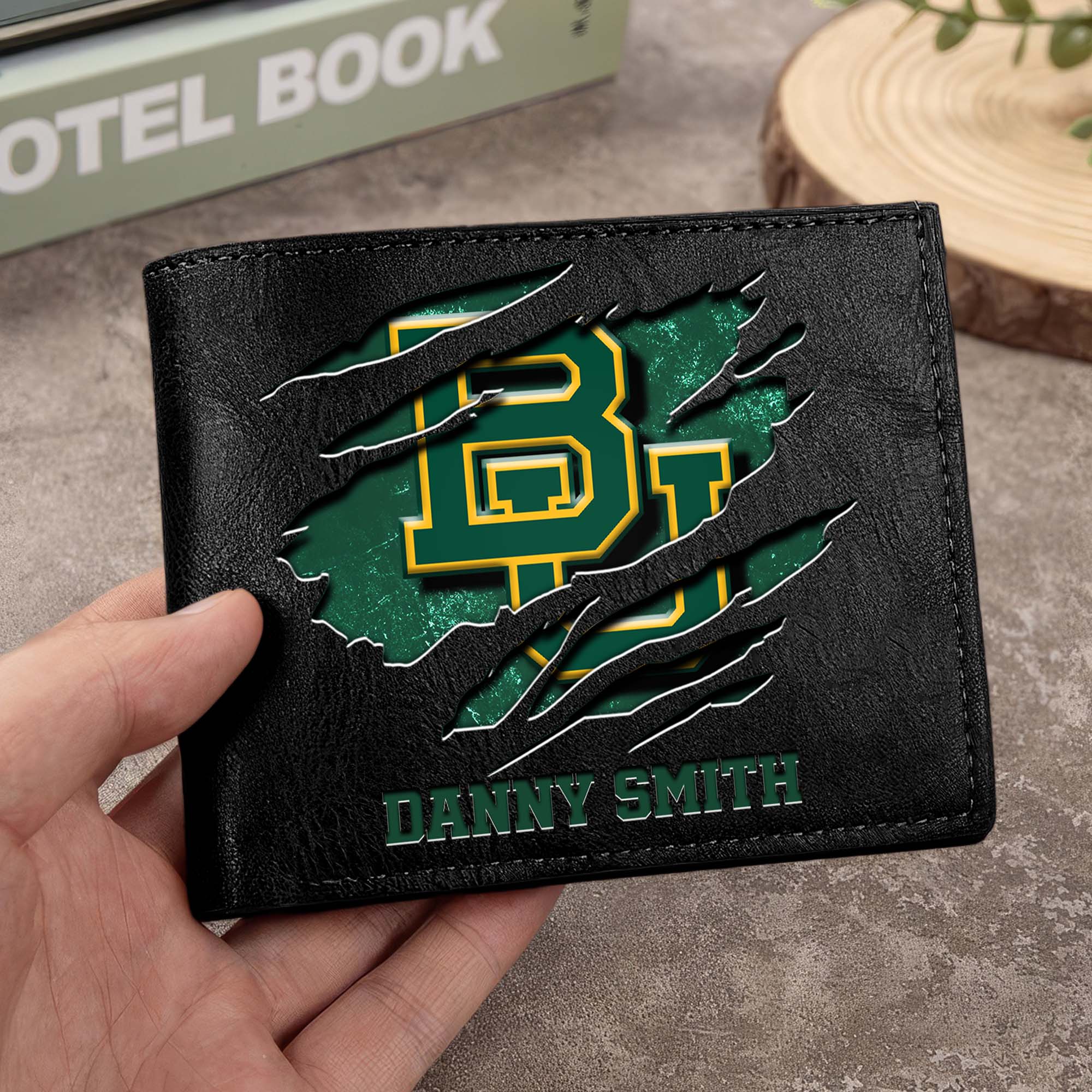 Baylor Bears Men Wallet Custom Your Name, Football Team Men Wallet For Fans, Gifts For Football Lovers EHIVM-0214878
