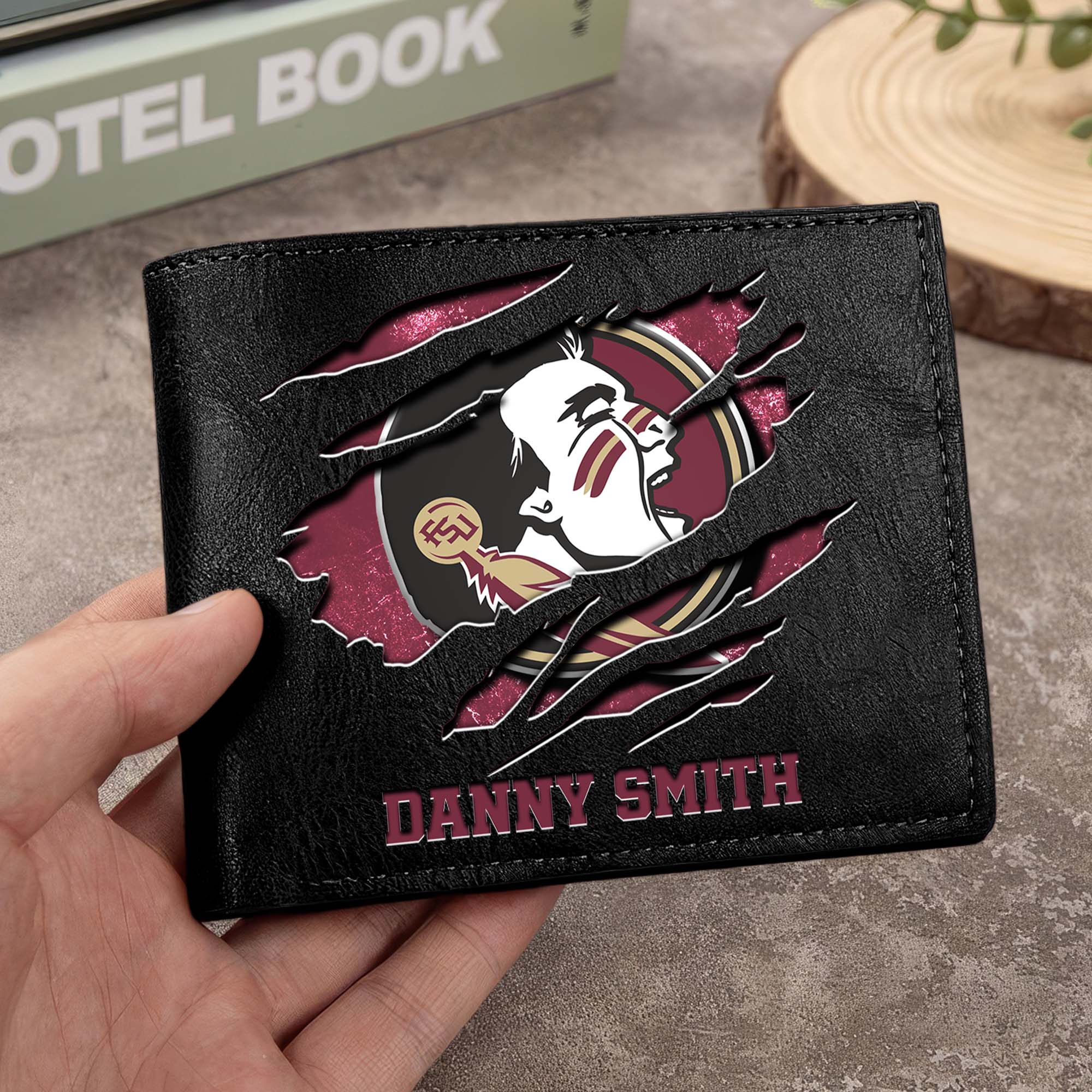 Florida State Seminoles Men Wallet Custom Your Name, Football Team Men Wallet For Fans, Gifts For Football Lovers EHIVM-0214878