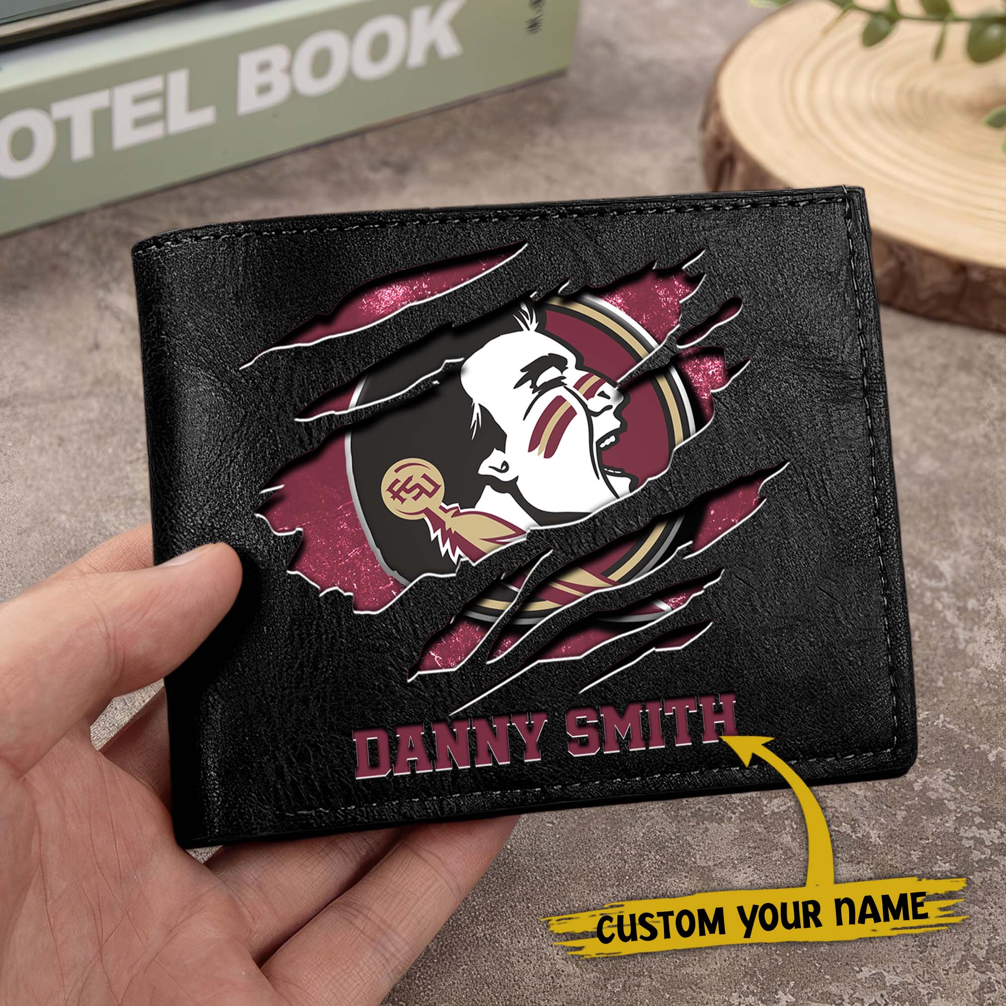 Alternative view of Florida State Seminoles Men Wallet Custom Your Name, Football Team Men Wallet For Fans, Gifts For Football Lovers EHIVM-0214878