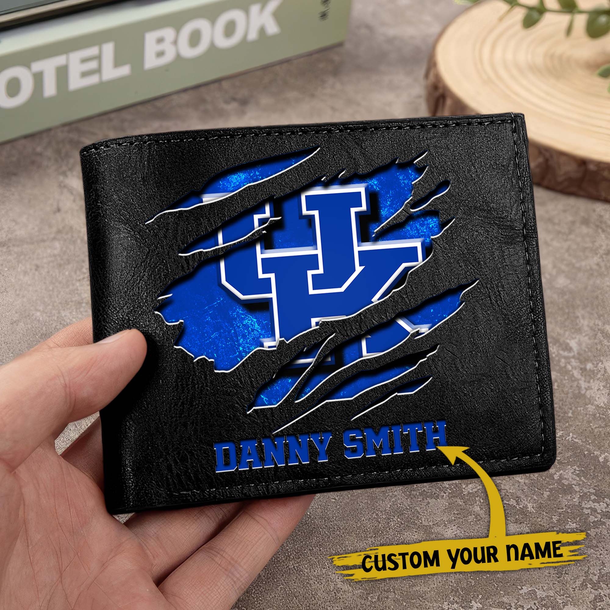 Alternative view of Kentucky Wildcats Men Wallet Custom Your Name, Football Team Men Wallet For Fans, Gifts For Football Lovers EHIVM-0214878