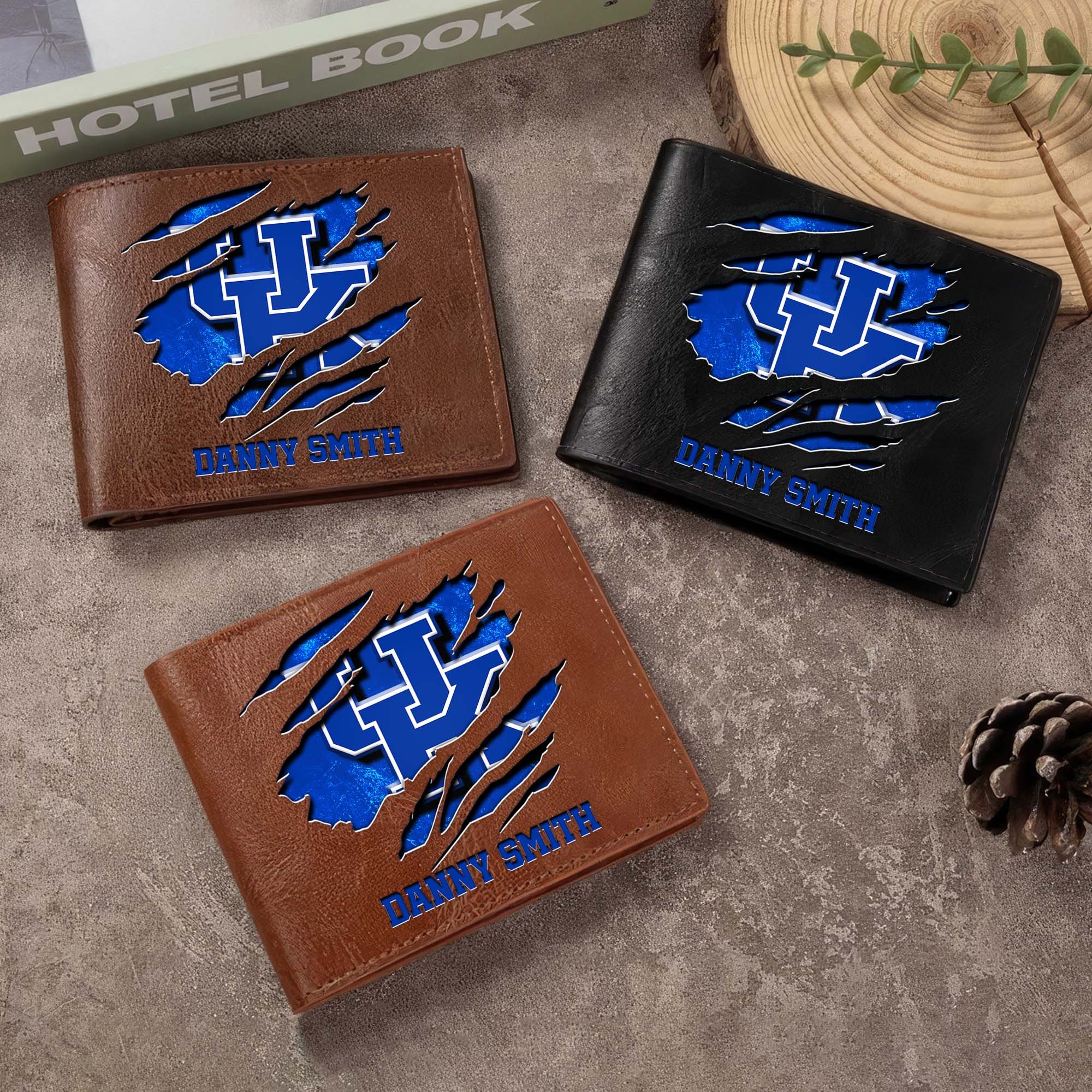 Kentucky Wildcats Men Wallet Custom Your Name, Football Team Men Wallet For Fans, Gifts For Football Lovers EHIVM-0214878 - Image 3