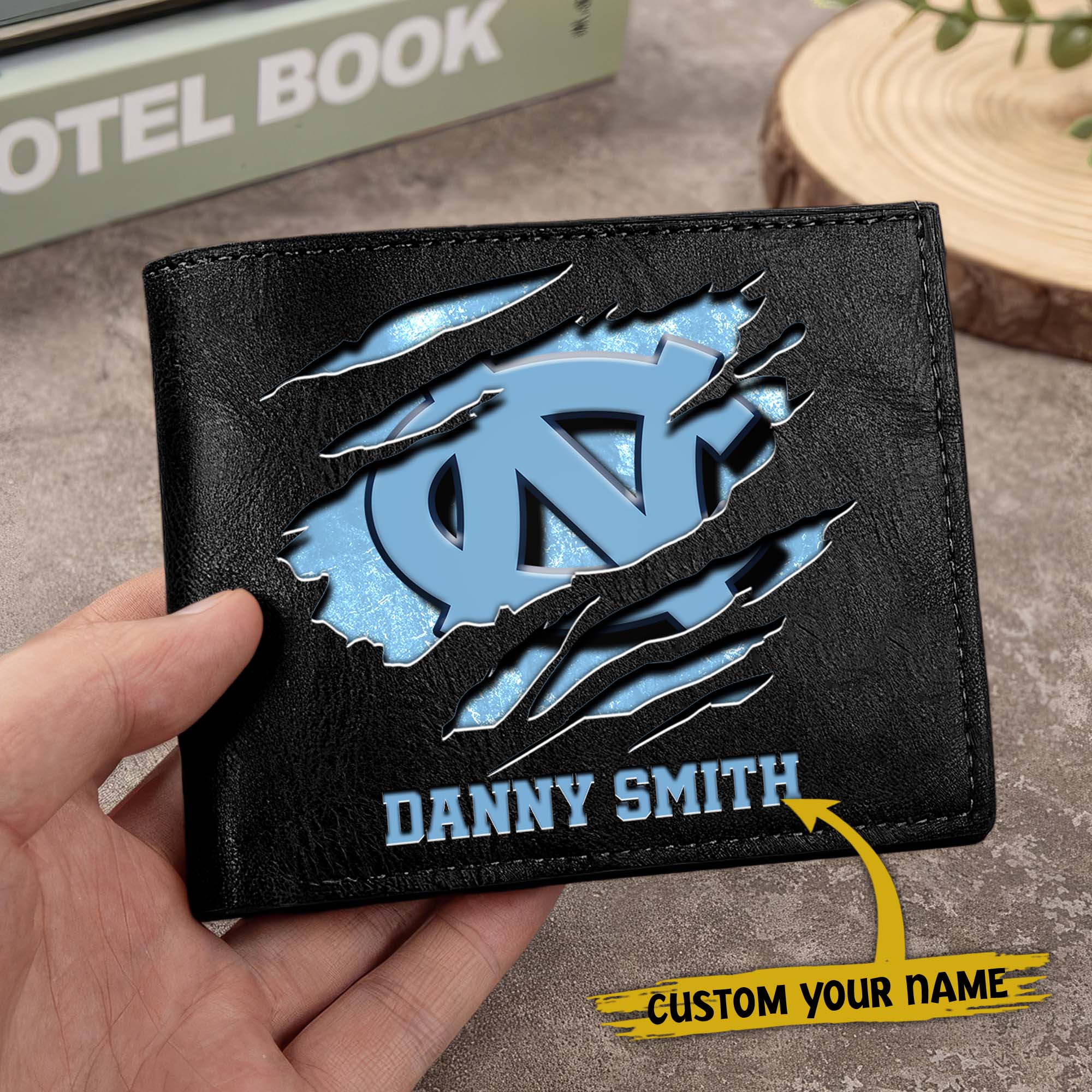 Alternative view of North Carolina Tar Heels Men Wallet Custom Your Name, Football Team Men Wallet For Fans, Gifts For Football Lovers EHIVM-0214878