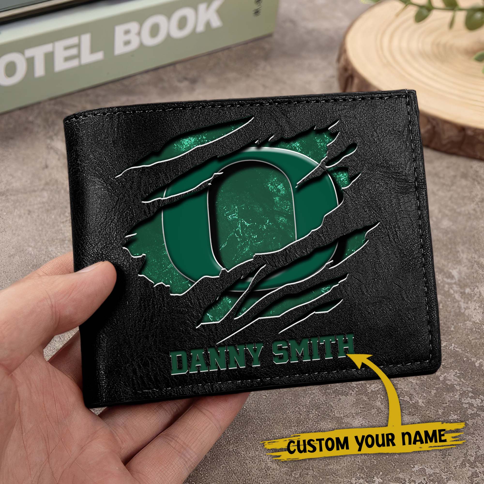 Alternative view of Oregon Ducks Men Wallet Custom Your Name, Football Team Men Wallet For Fans, Gifts For Football Lovers EHIVM-0214878
