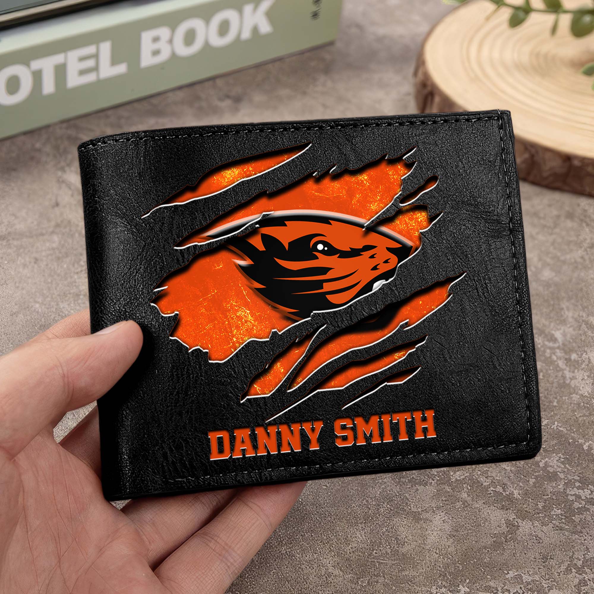 Oregon State Beavers Men Wallet Custom Your Name, Football Team Men Wallet For Fans, Gifts For Football Lovers EHIVM-0214878