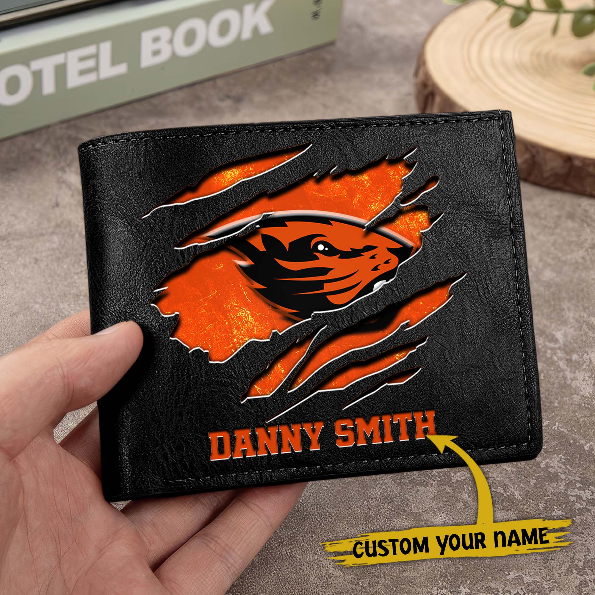 Alternative view of Oregon State Beavers Men Wallet Custom Your Name, Football Team Men Wallet For Fans, Gifts For Football Lovers EHIVM-0214878