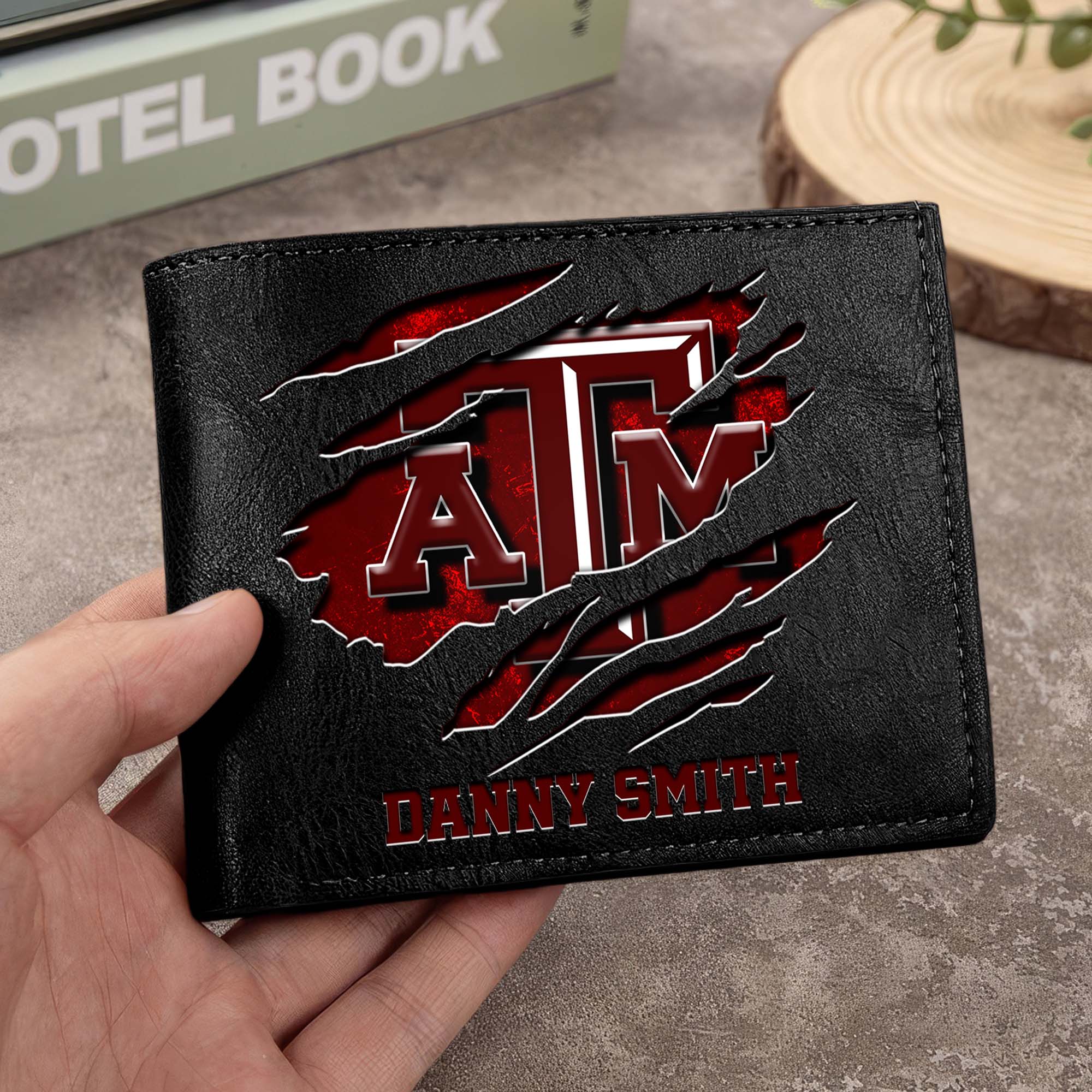 Texas A&M Aggies Men Wallet Custom Your Name, Football Team Men Wallet For Fans, Gifts For Football Lovers EHIVM-0214878