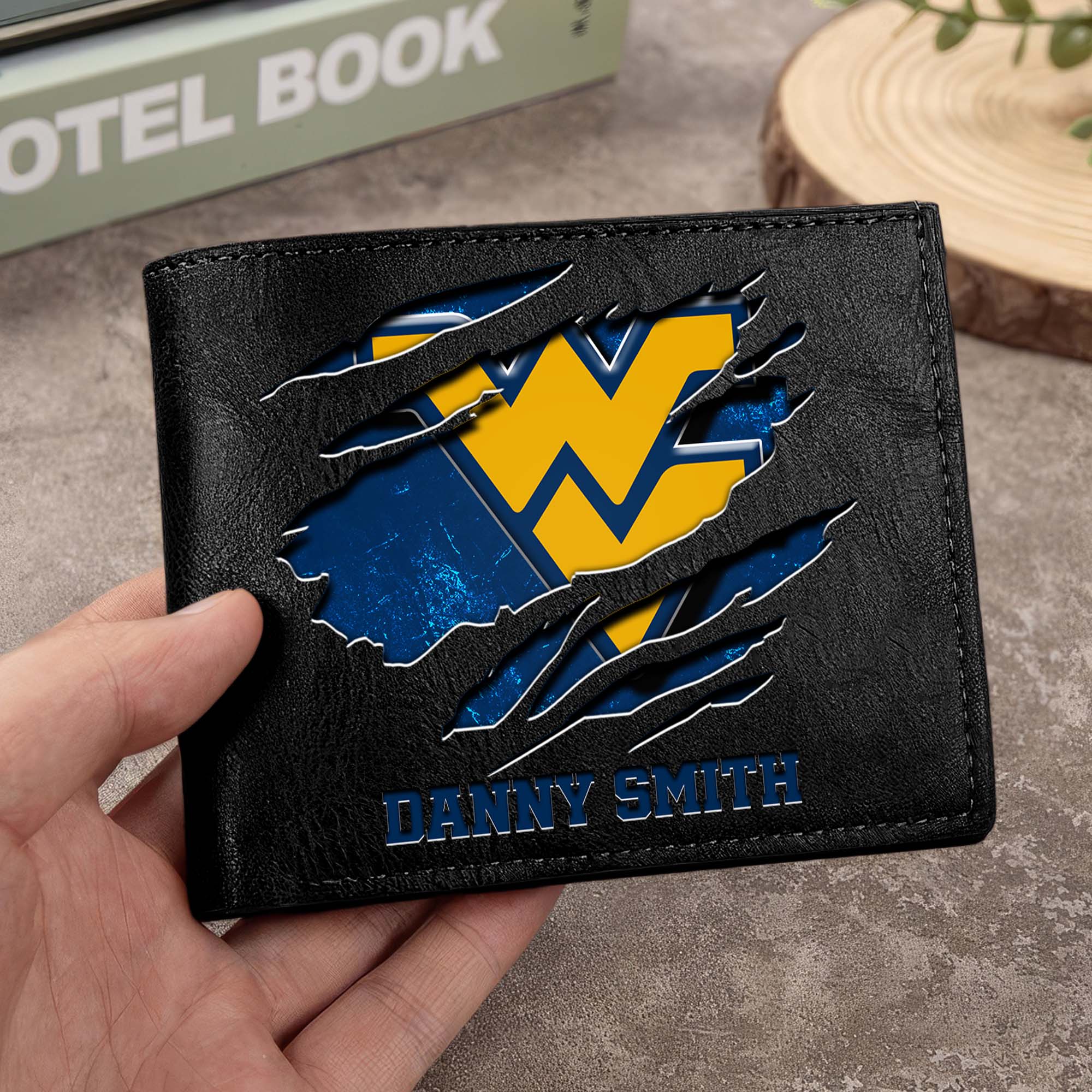 West Virginia Mountaineers Men Wallet Custom Your Name, Football Team Men Wallet For Fans, Gifts For Football Lovers EHIVM-0214878