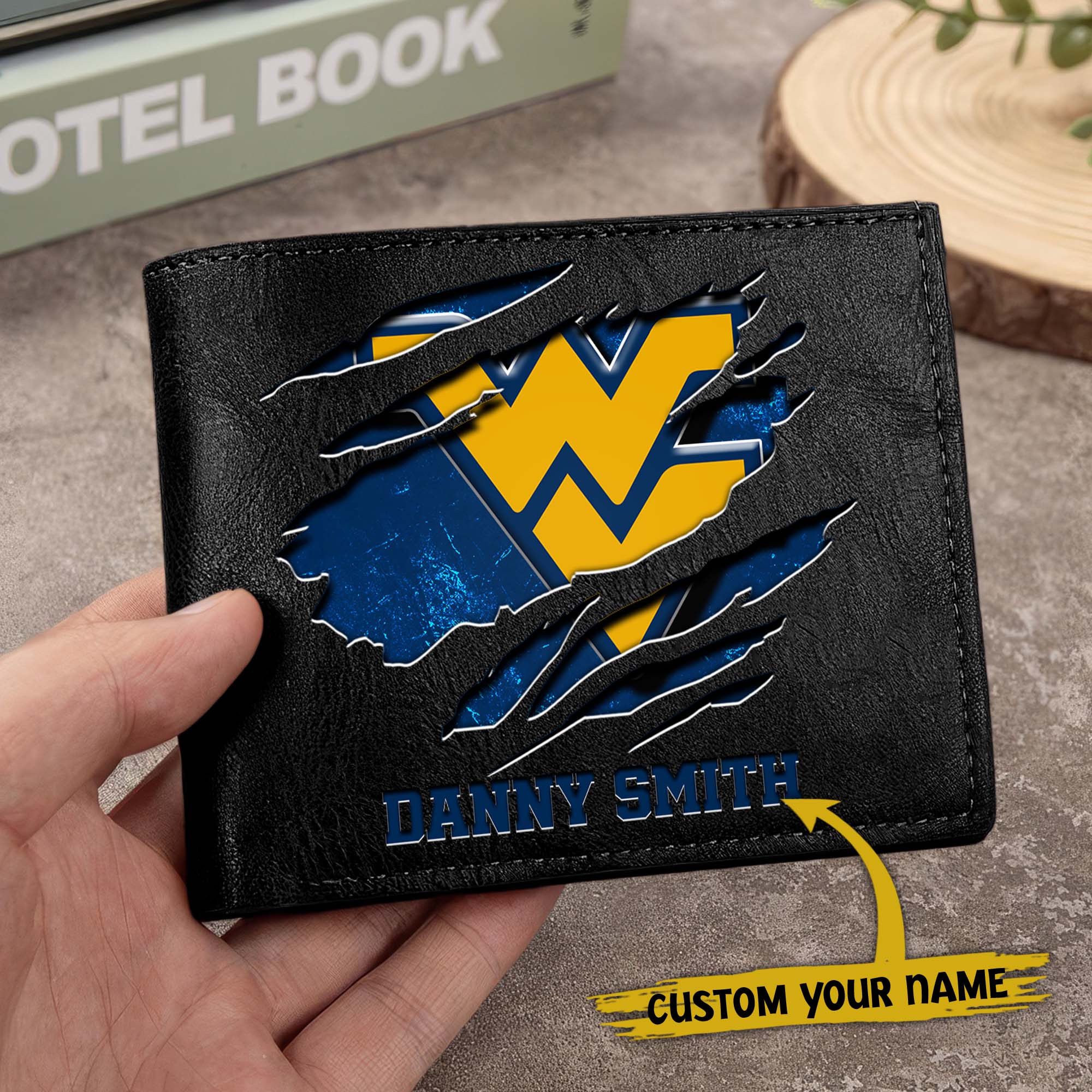 Alternative view of West Virginia Mountaineers Men Wallet Custom Your Name, Football Team Men Wallet For Fans, Gifts For Football Lovers EHIVM-0214878