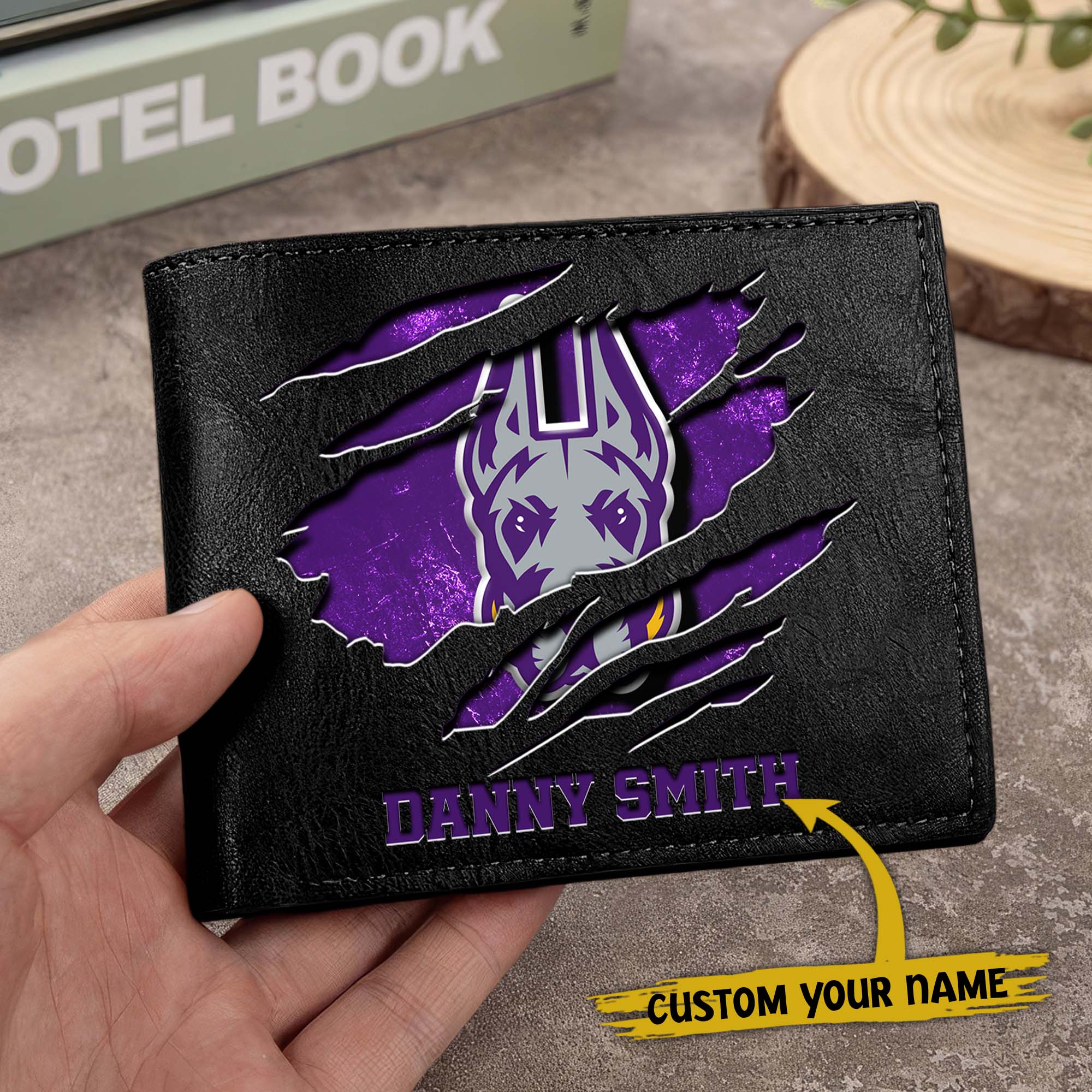 Alternative view of Albany Great Danes Men Wallet Custom Your Name, Football Team Men Wallet For Fans, Gifts For Football Lovers EHIVM-0214878