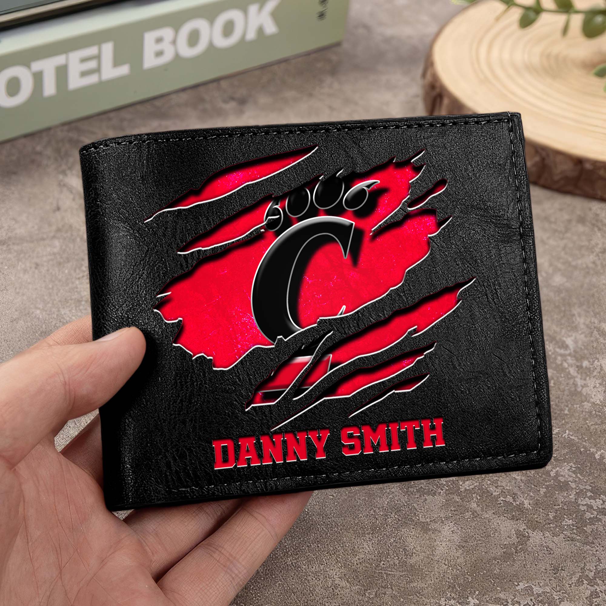 Cincinnati Bearcats Men Wallet Custom Your Name, Football Team Men Wallet For Fans, Gifts For Football Lovers EHIVM-0214878