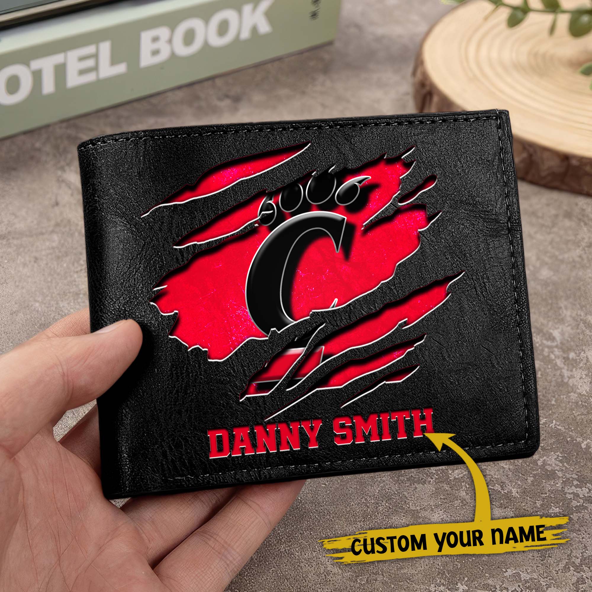 Alternative view of Cincinnati Bearcats Men Wallet Custom Your Name, Football Team Men Wallet For Fans, Gifts For Football Lovers EHIVM-0214878