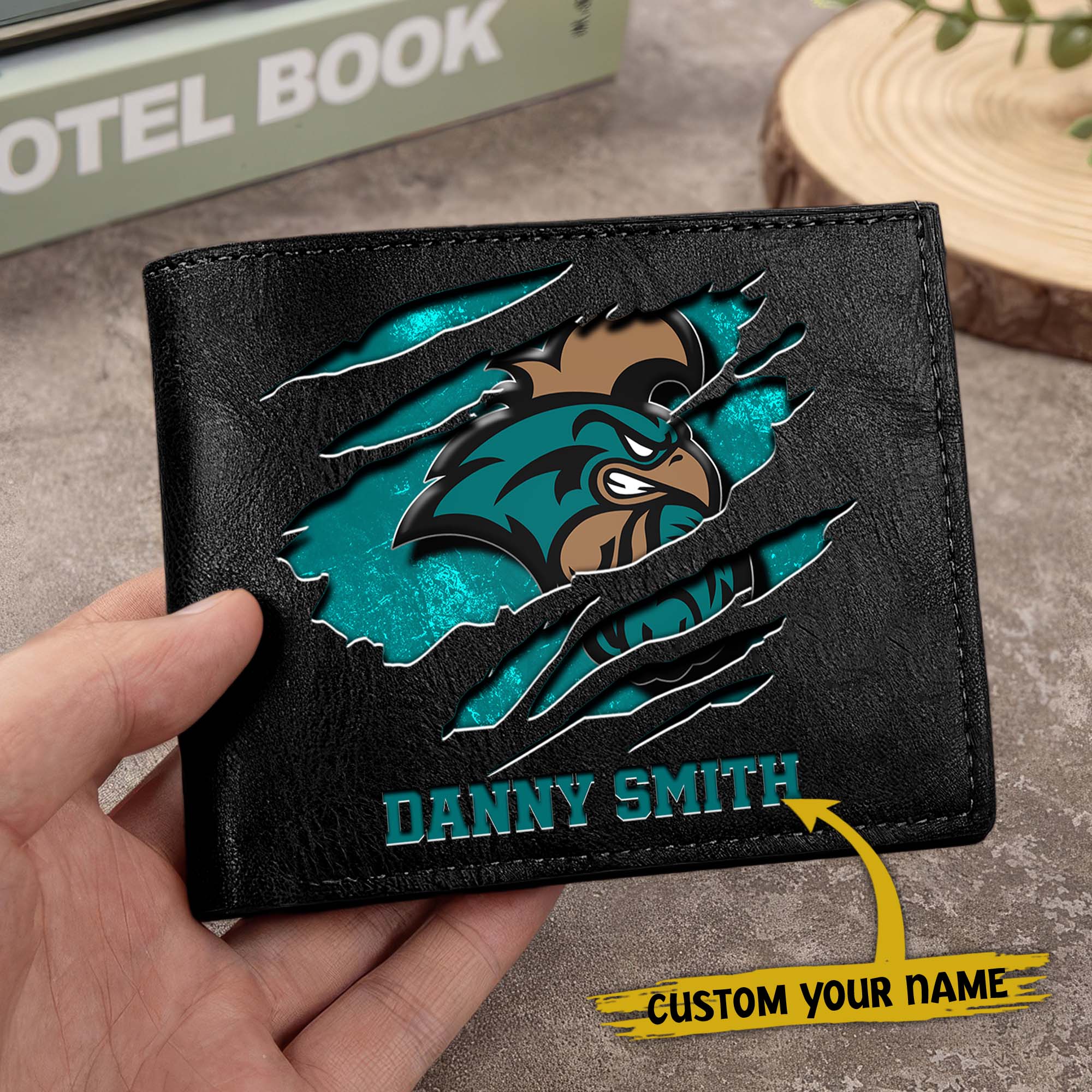 Alternative view of Coastal Carolina Chanticleers Men Wallet Custom Your Name, Football Team Men Wallet For Fans, Gifts For Football Lovers EHIVM-0214878