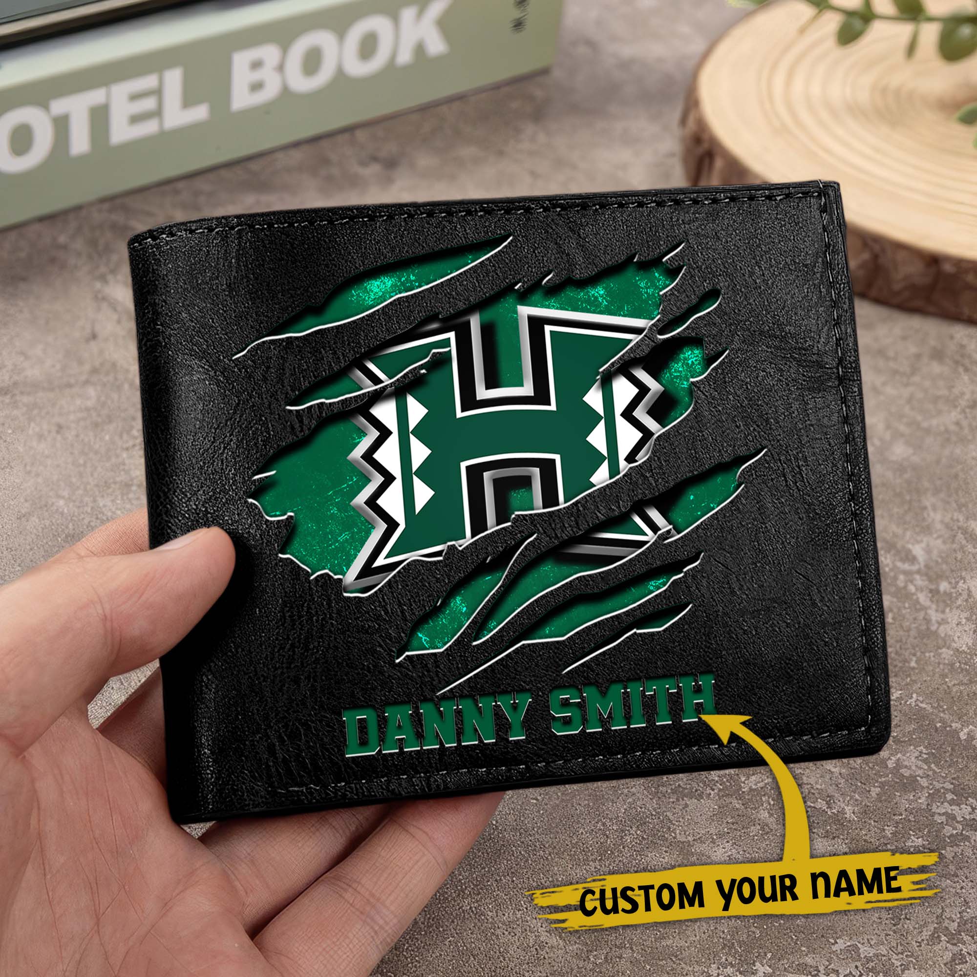 Alternative view of Hawaii Rainbow Warriors Men Wallet Custom Your Name, Football Team Men Wallet For Fans, Gifts For Football Lovers EHIVM-0214878